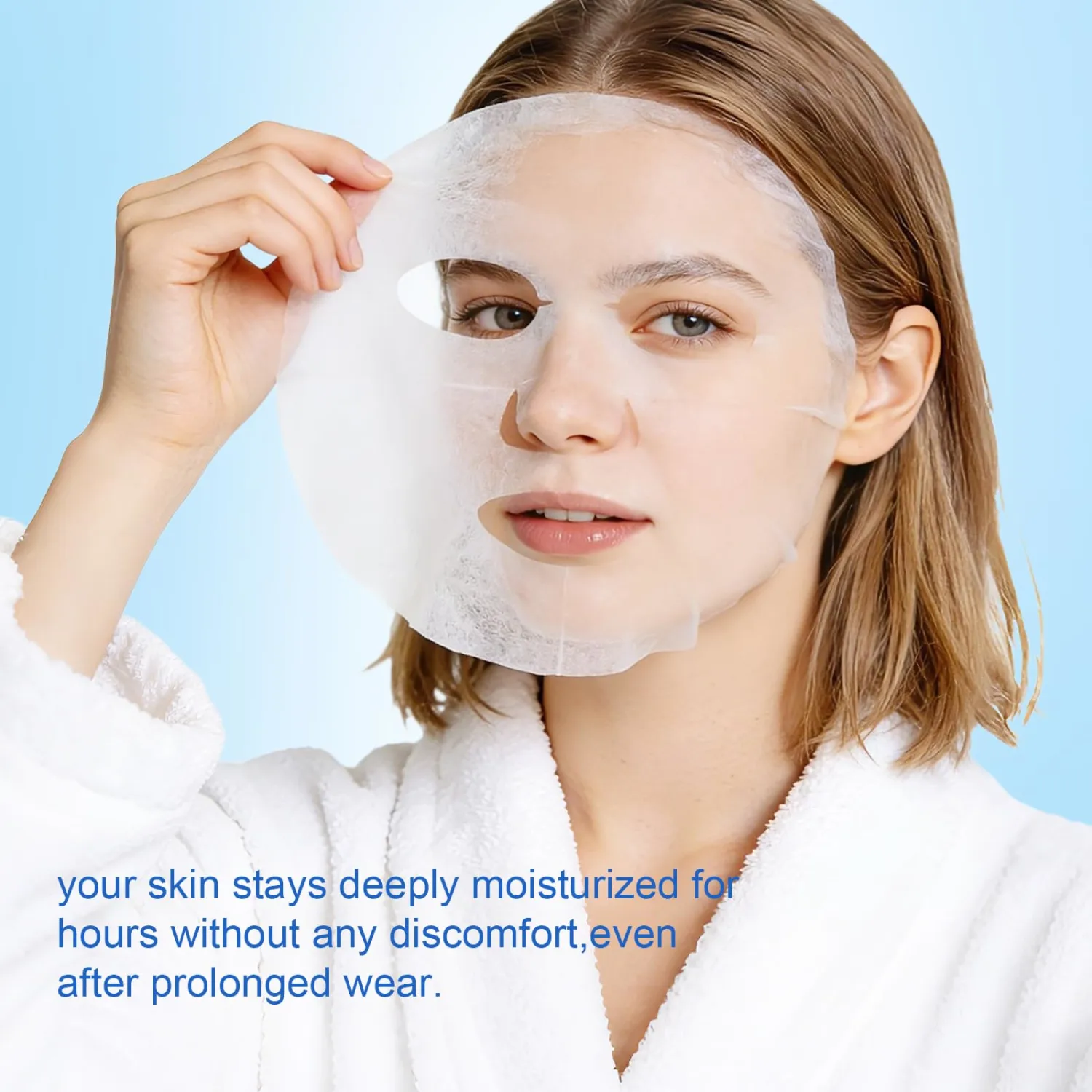 Hyaluronic Acid Mask, Hydrating Face Mask (10 sheets) for Skin Deep Hydration, Dewy Glow and Firm Looking Skin