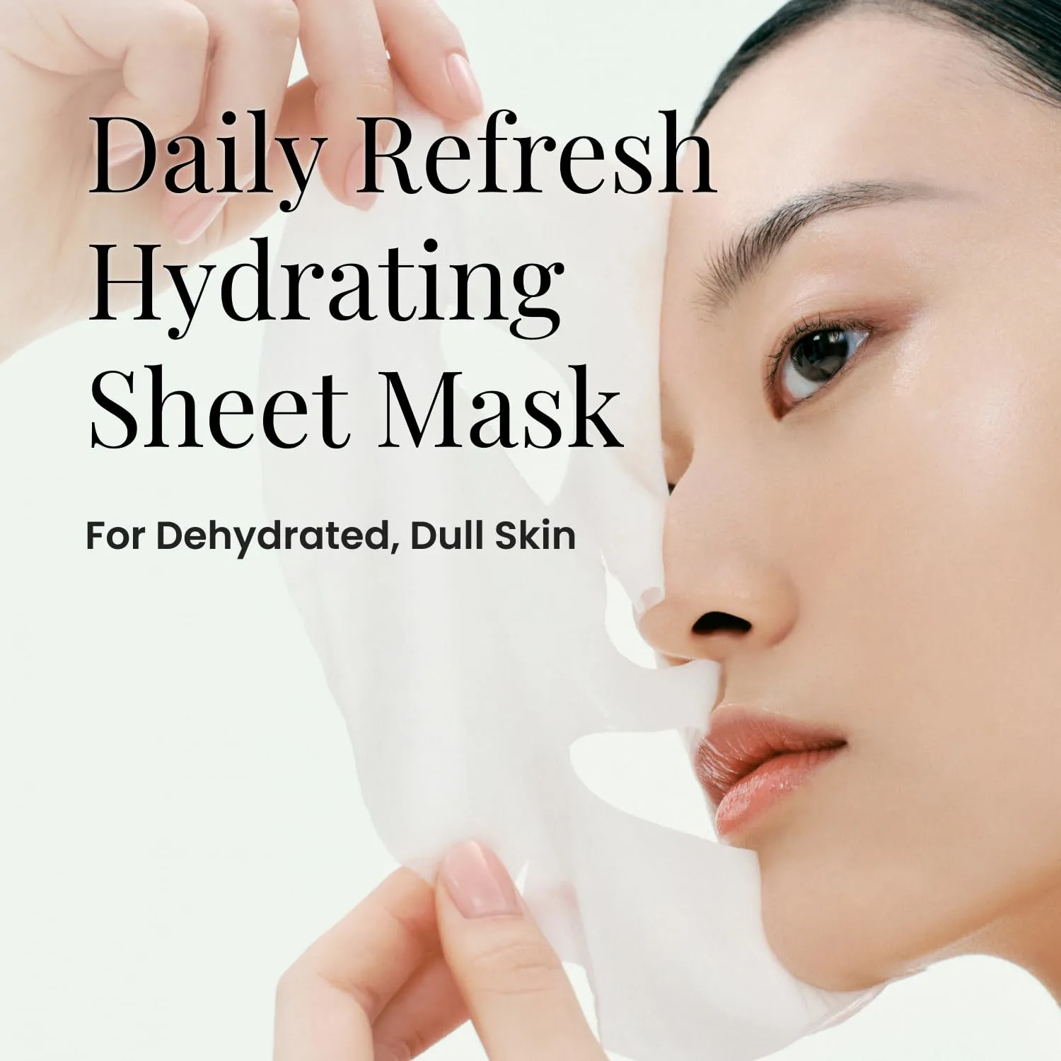 Daily Refresh Hydrating Sheet Mask (6ea), Dewy Glow Niacinamide Face Mask, Dry, Dehydrated&Sensitive Skin, Soothing Hydration Care with Peptides, Retinol & Marine Complex, Korean Skin Care