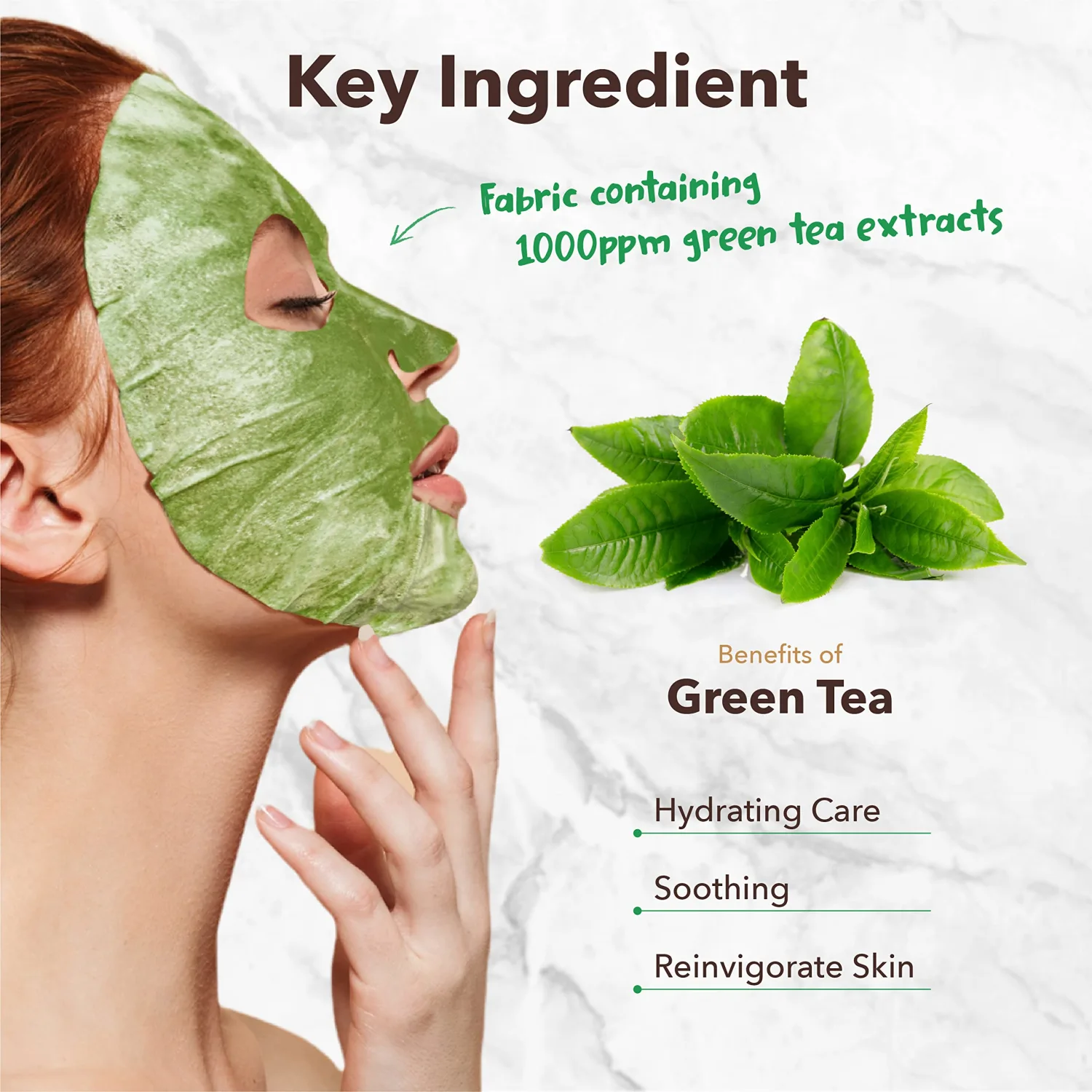 Purederm Green Tea Bubble Face Mask, Deep Cleansing for Hydration Boost and Daily Soothing, Korean Skincare for Sensitive Skin (5 Pack)