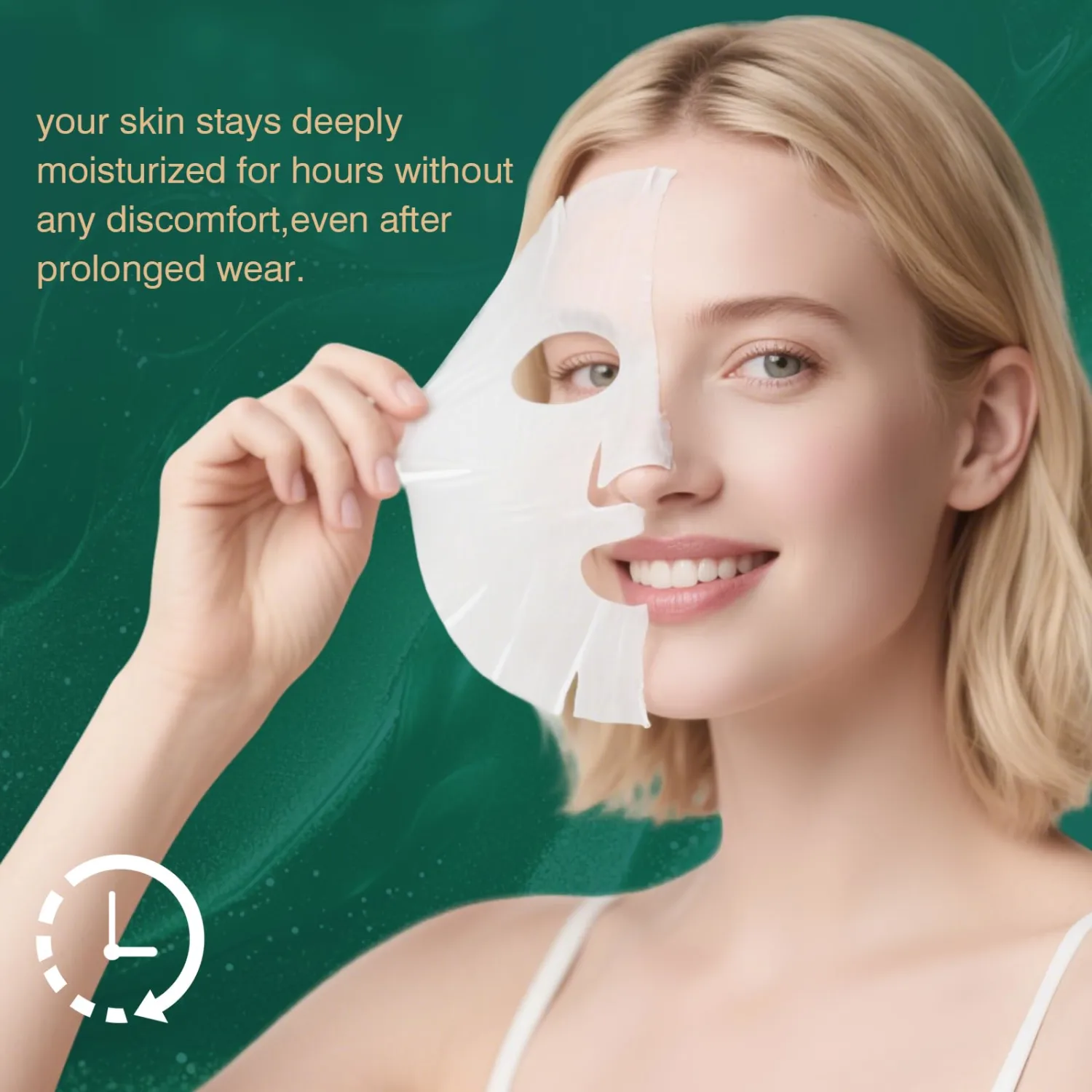 PDRN Face Mask (10 Sheets) with Salmon DNA PDRN Collagen, Overnight Face Mask for Glass Glow Skin Hydrating & Soothing, Skin Repair