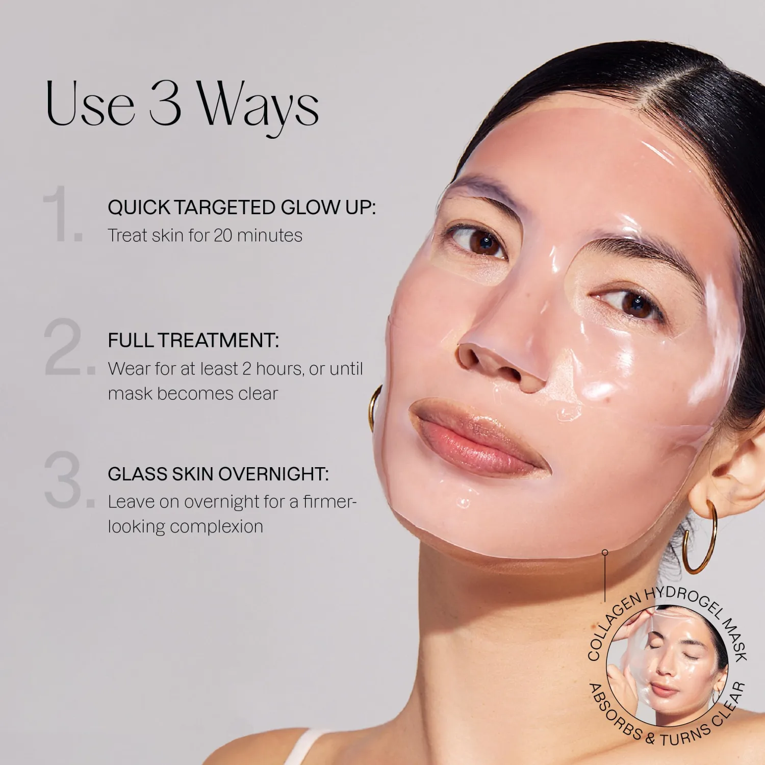 Karuna Skin - COLLAGEN Face Mask Sheets, Hydrogel 2-Piece Facial Mask, Age-Defying, Hydrating, Rejuvenating & Moisturizing Skin Care Essential That Targets Fine Lines & Wrinkles, 1 Pack