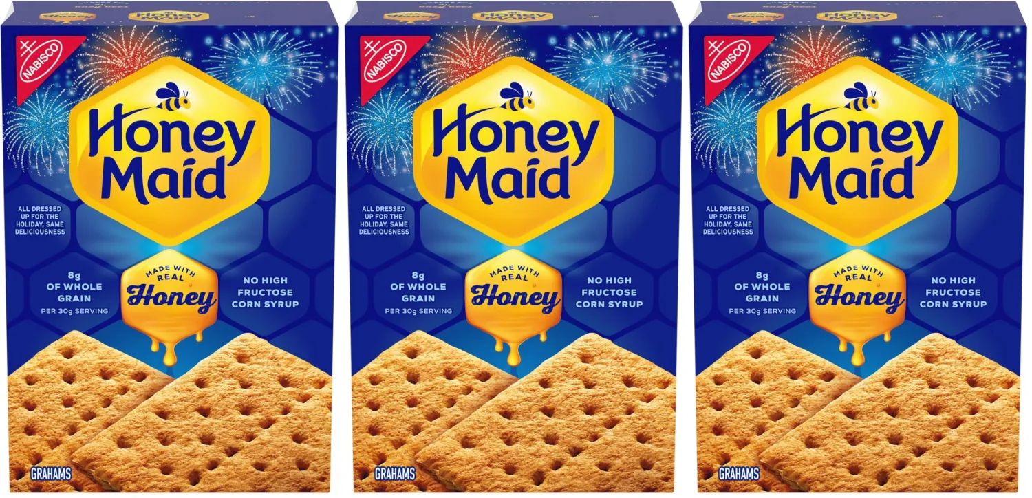 Honey Maid Graham Crackers, Gingerbread House Cookies, Original, 14.4 Oz (Pack of 3)