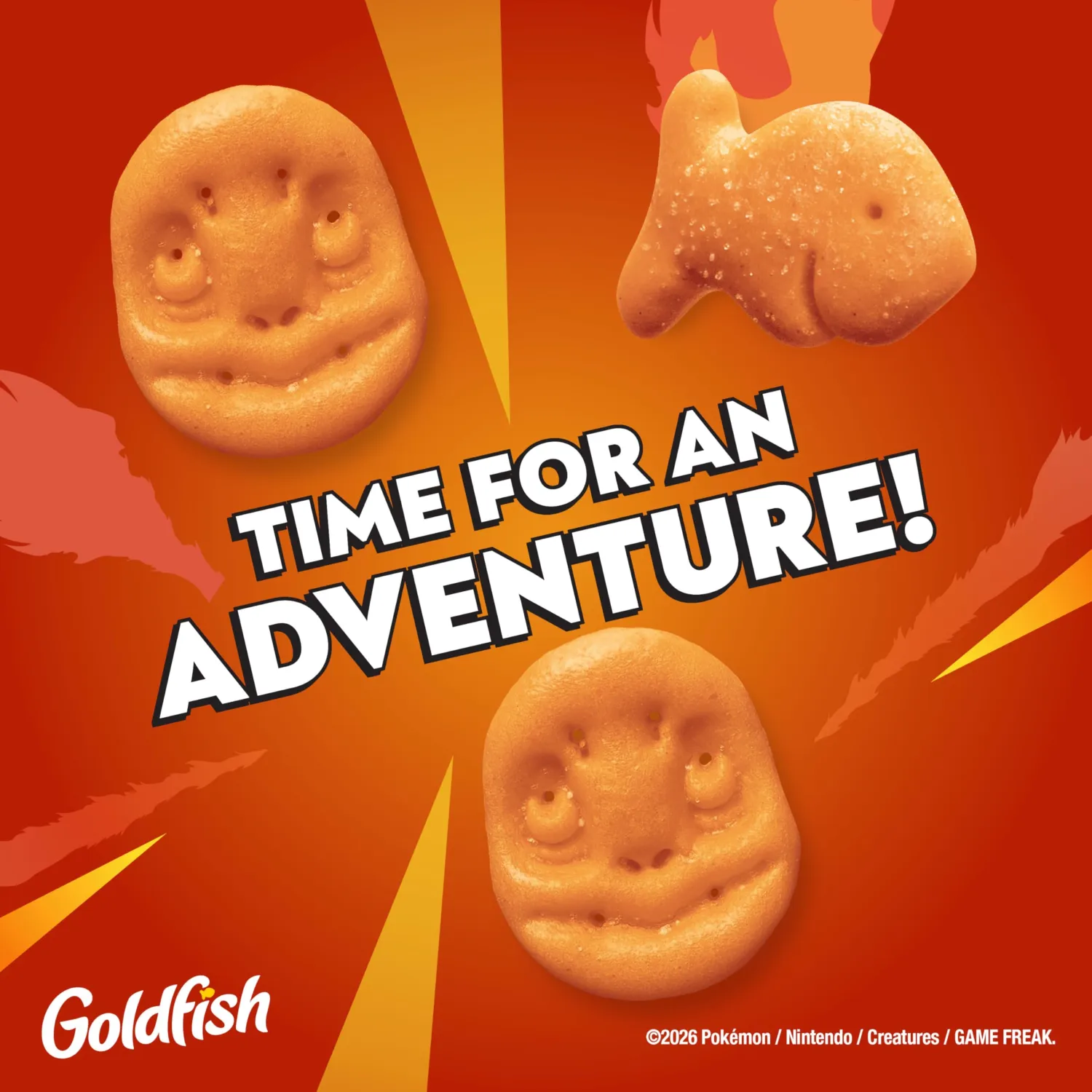 Goldfish Pokémon Charmander Edition Cheddar Cheese Baked Snack Crackers, 6.6 Oz Bag