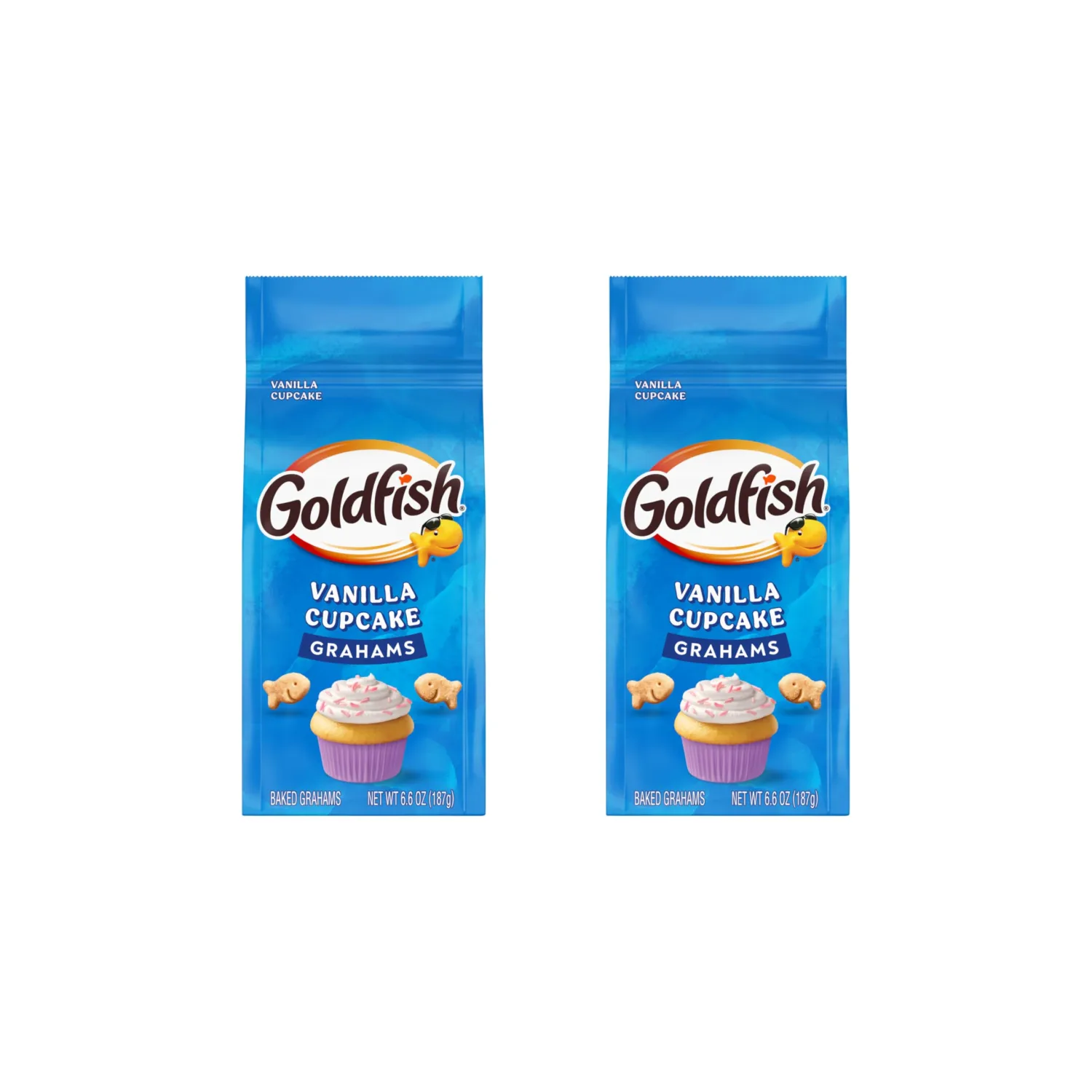 Pepperidge Farm Goldfish Grahams Vanilla Cupcake Baked Grahams, 6.6 Oz Bag (Pack of 2)