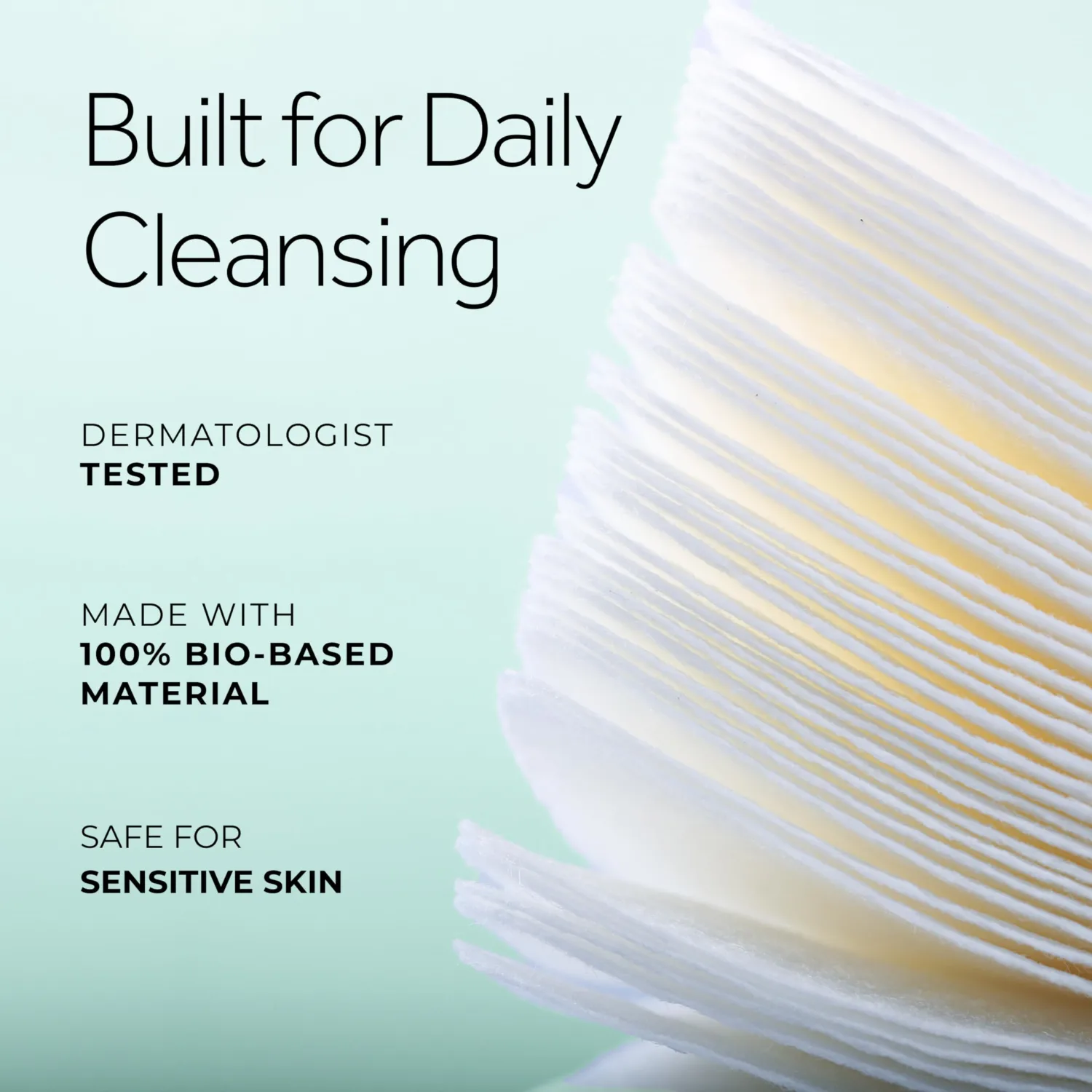 POND’S Ultra Soft Dry Face Towels, 50 Count, Biobased Disposable Wipes for Makeup Removal, Gently Exfoliating, Durable and Gentle for Sensitive Skin