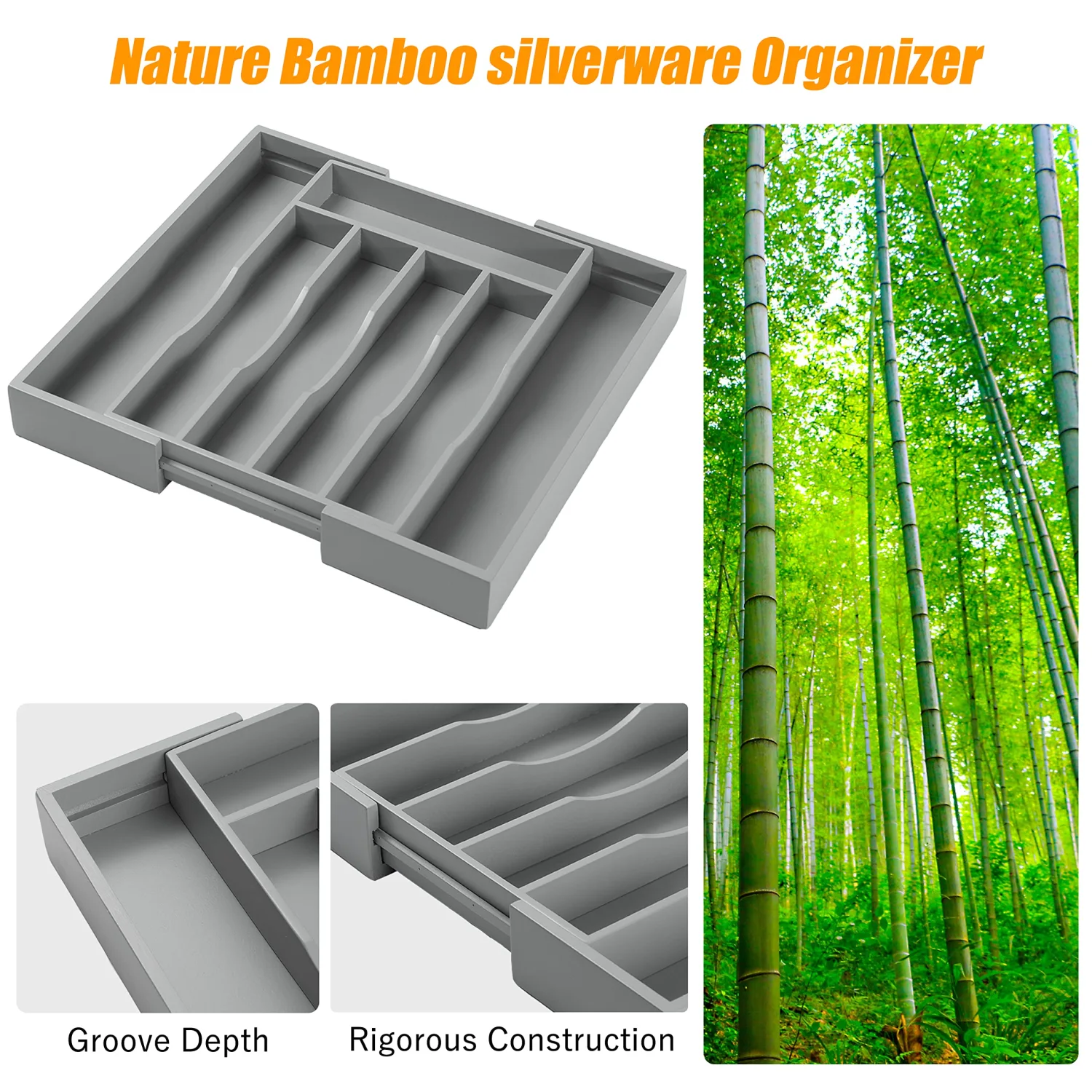 Kitchen Silverware Drawer Organizer and Storage Best Grandpa Grandfather Elder Men Father Day Grandparents Great Papaw Peepaw Grampy Pawpaw Granddad Happy Birthday Christmas Xmas Unique Cool Gifts
