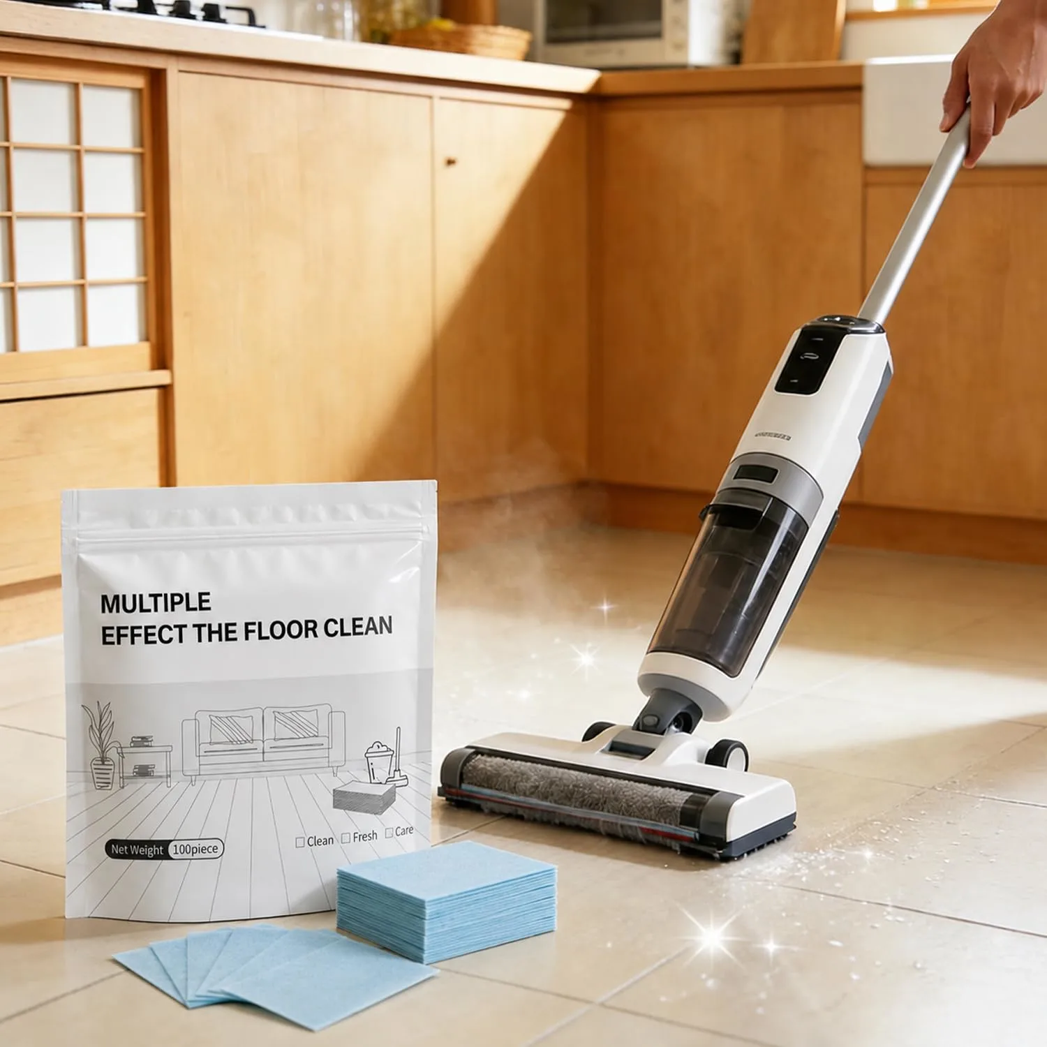 200pcs Multi-Surface Floor Cleaner Tablet, 2026 Upgraded Floor Cleaning Solution Tablets, Dissolvable Pre-Measured Deep Cleaning Cleaning Solution, for Hardwood, Tile, Floors(Blue)
