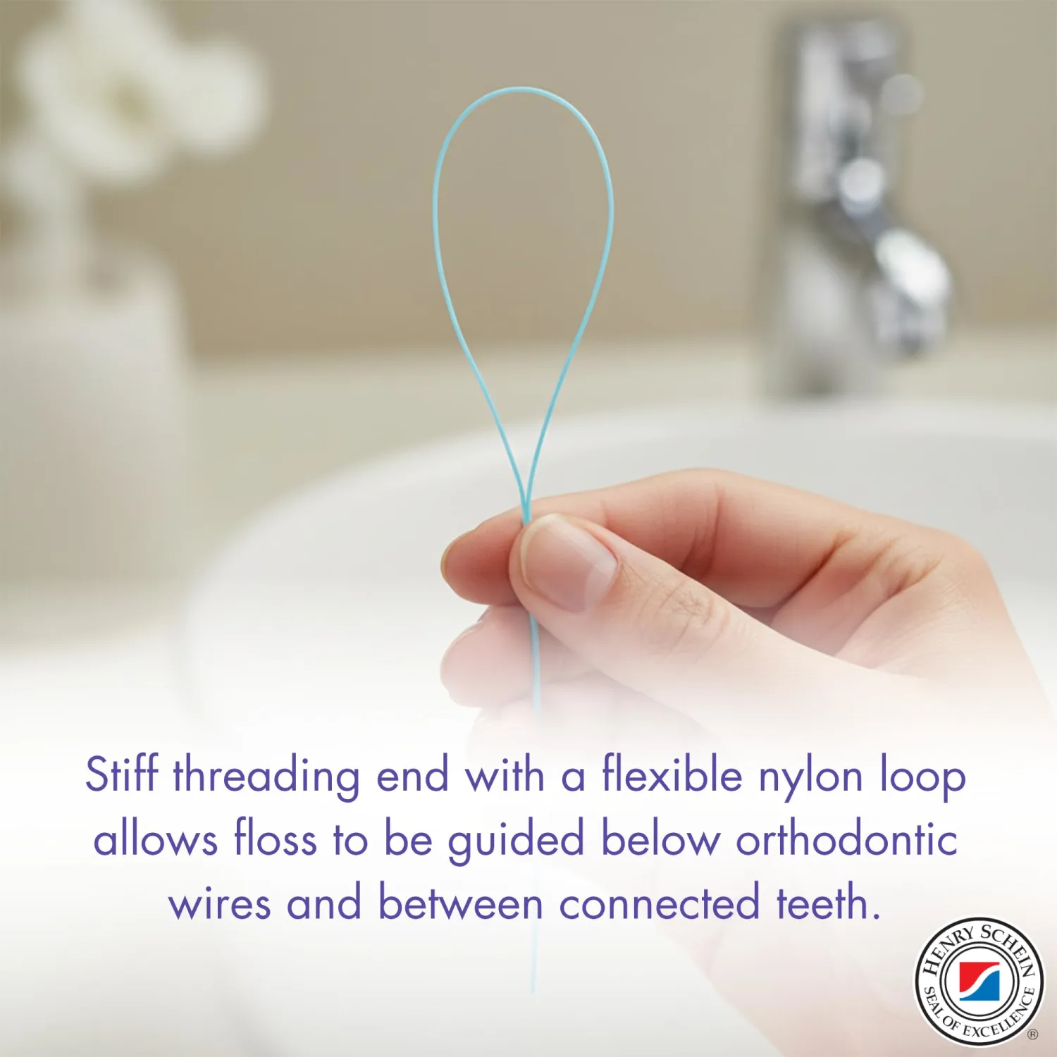 Acclean Dental Floss Threaders for Bridges & Implants, Bridge Flossers for Adults, Floss Threaders for Braces & Retainers, Dental Bridge Cleaner Threader Floss, 50 Count (5 Packs of 10)