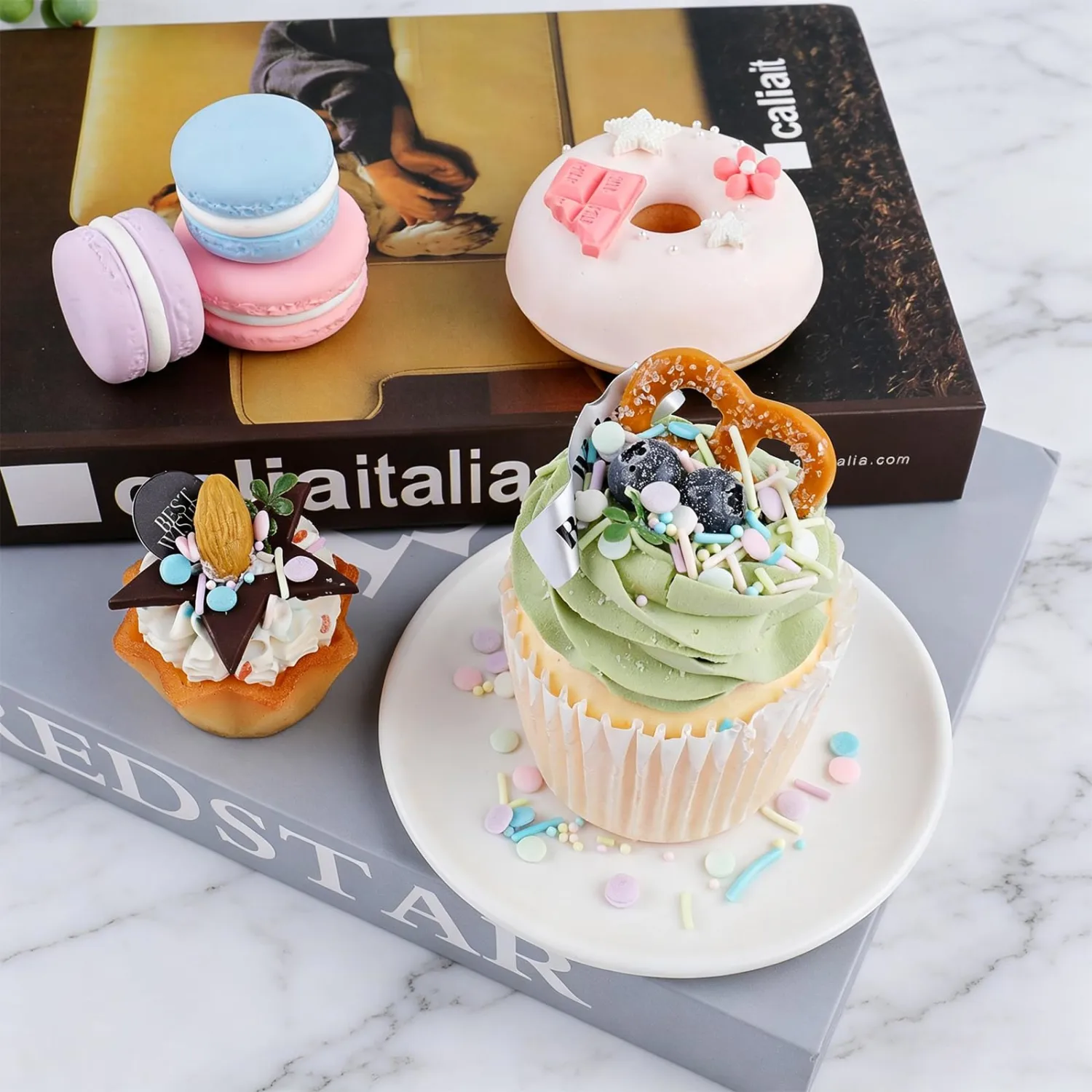 Pastel Sprinkles for Cake Decorating, 4.6oz Ice Cream Sprinkles 3-Mix Nonpareils Confetti Jimmies for Cupcakes Ice Cream Dessert