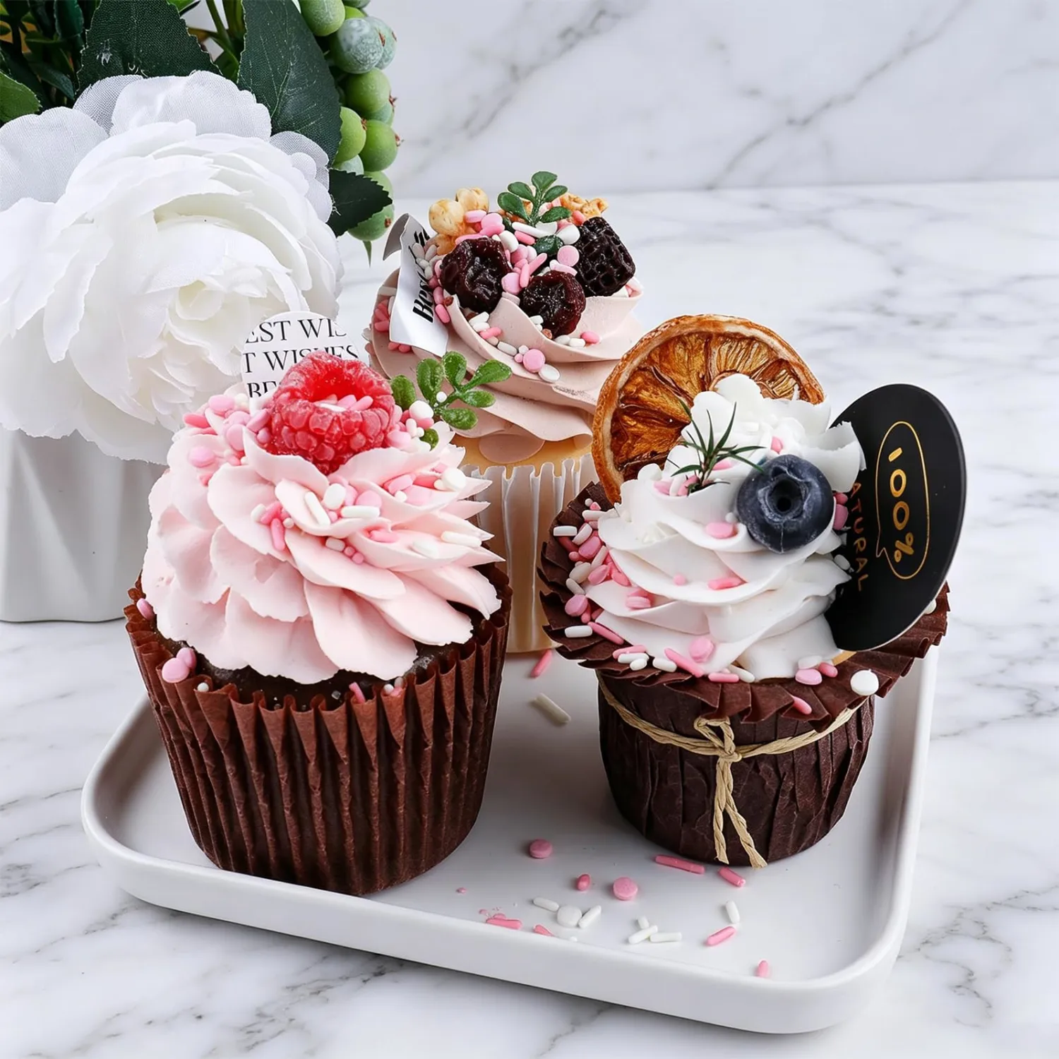 Pink Sprinkles for Cake Decorating, 4.6oz Ice Cream Sprinkles 3-Mix Nonpareils Confetti Jimmies for Cupcakes Ice Cream Dessert