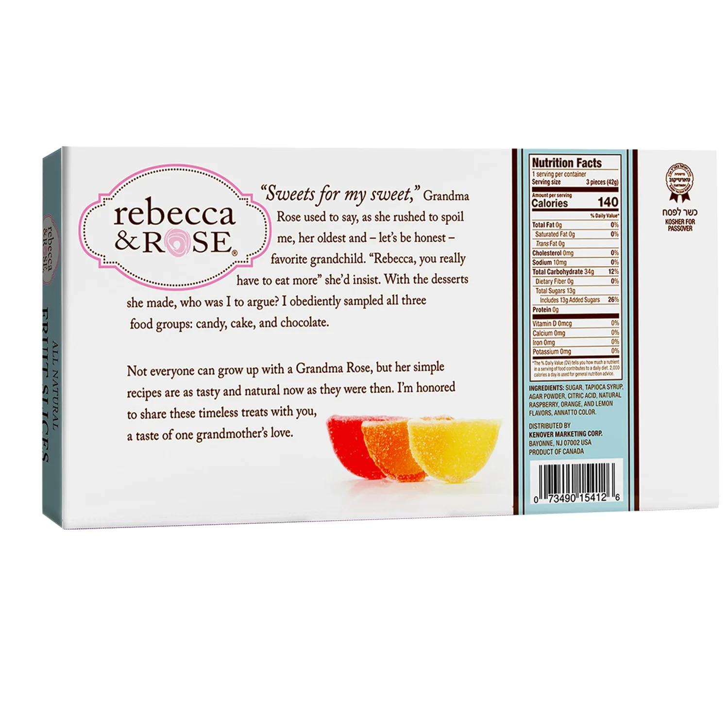 Rebecca & Rose Certified Gluten Free Fruit Slices 6oz | All Natural, Fat Free, Non GMO
