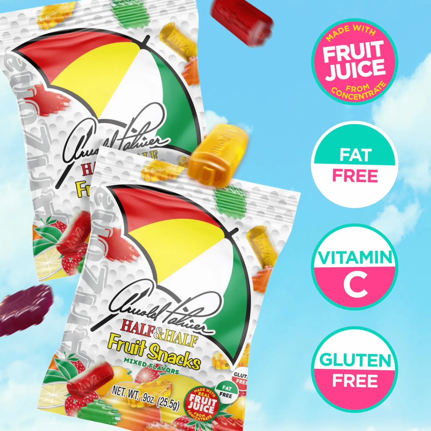 AriZona Iced Tea Fruit Snacks, Arnold Palmer - 0.9 oz, 10 count Box (Pack of 2)
