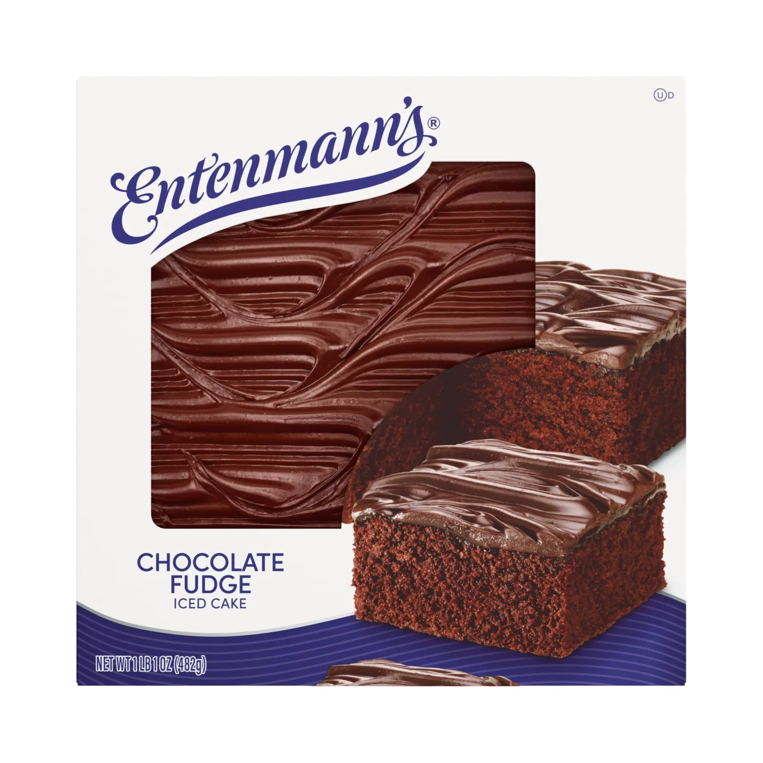 Entenmann's Chocolate Fudge Iced Cake, Sheet Cake, 17 oz Box | Kosher (OU Dairy) |