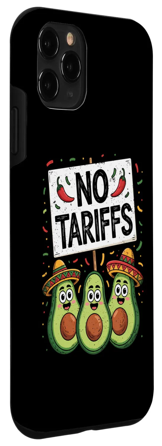 No Tariffs Funny Cinco de Mayo Cute Avocado Guacamole Fiesta Case for iPhone 11 Pro