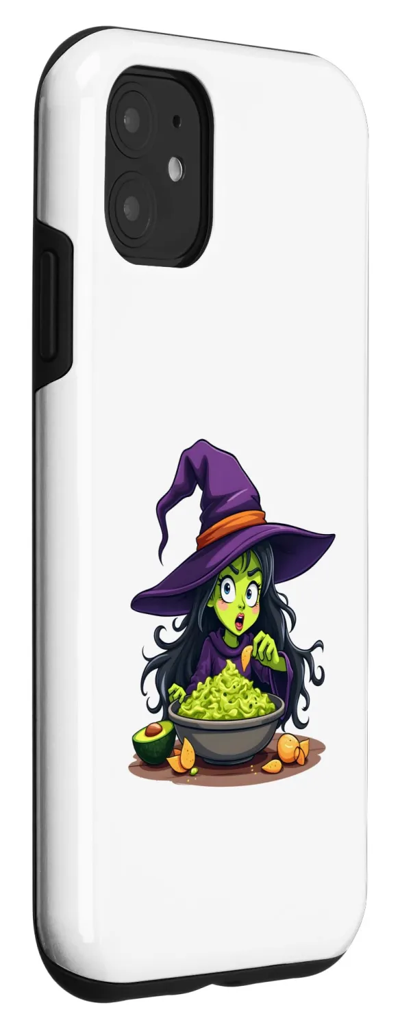 iPhone 11 Halloween Witch Eating Guacamole Avocado Dip Case