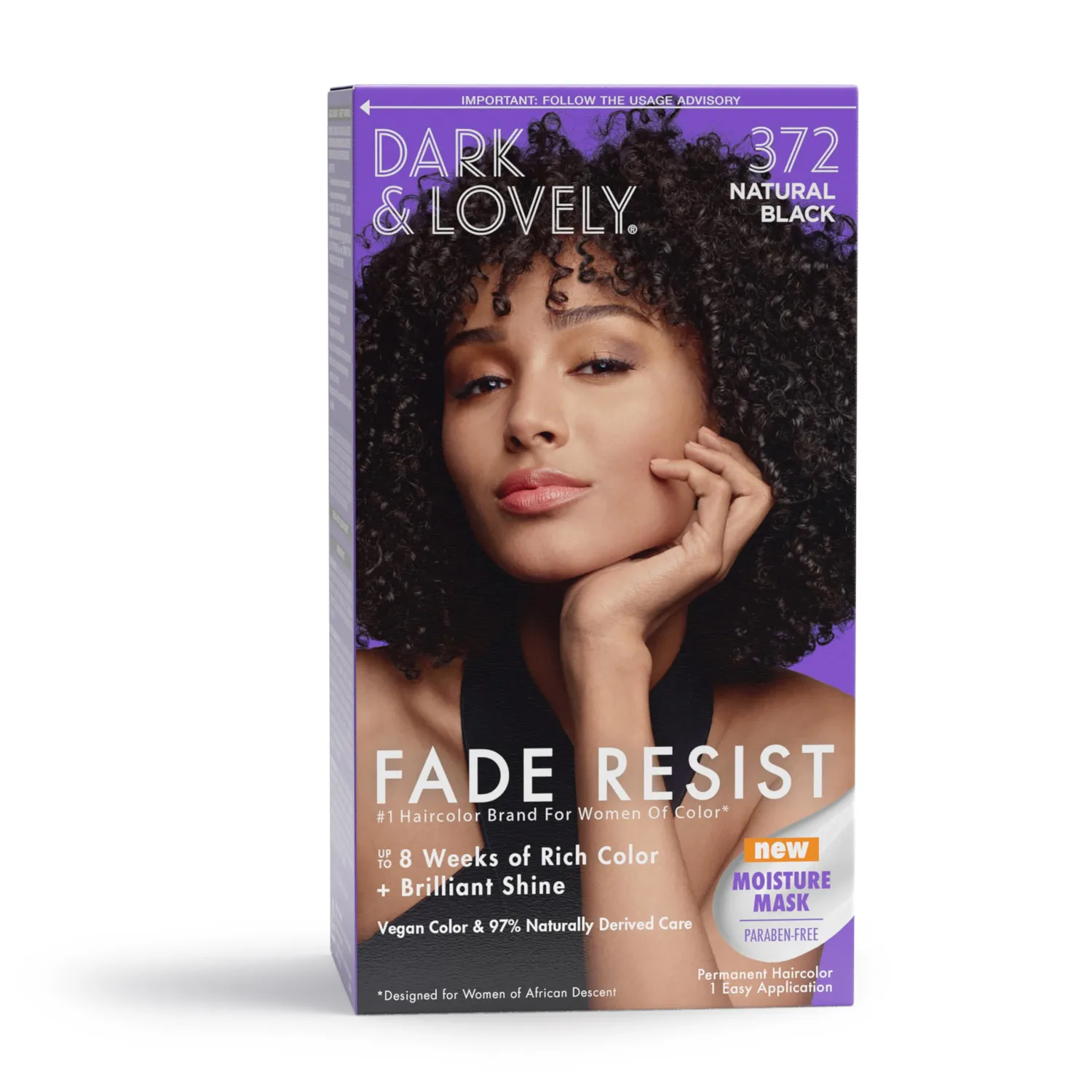 SoftSheen-Carson Dark and Lovely Fade Resist Rich Conditioning Color, Natural Black 372