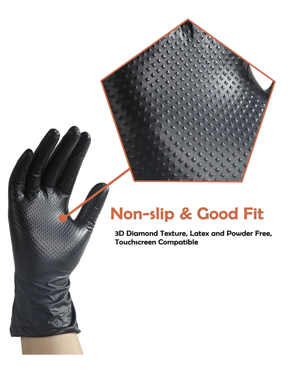 10 Mil Nitrile Gloves Disposable Heavy Duty Rubber Chemical Resistance Gloves for Mechanic