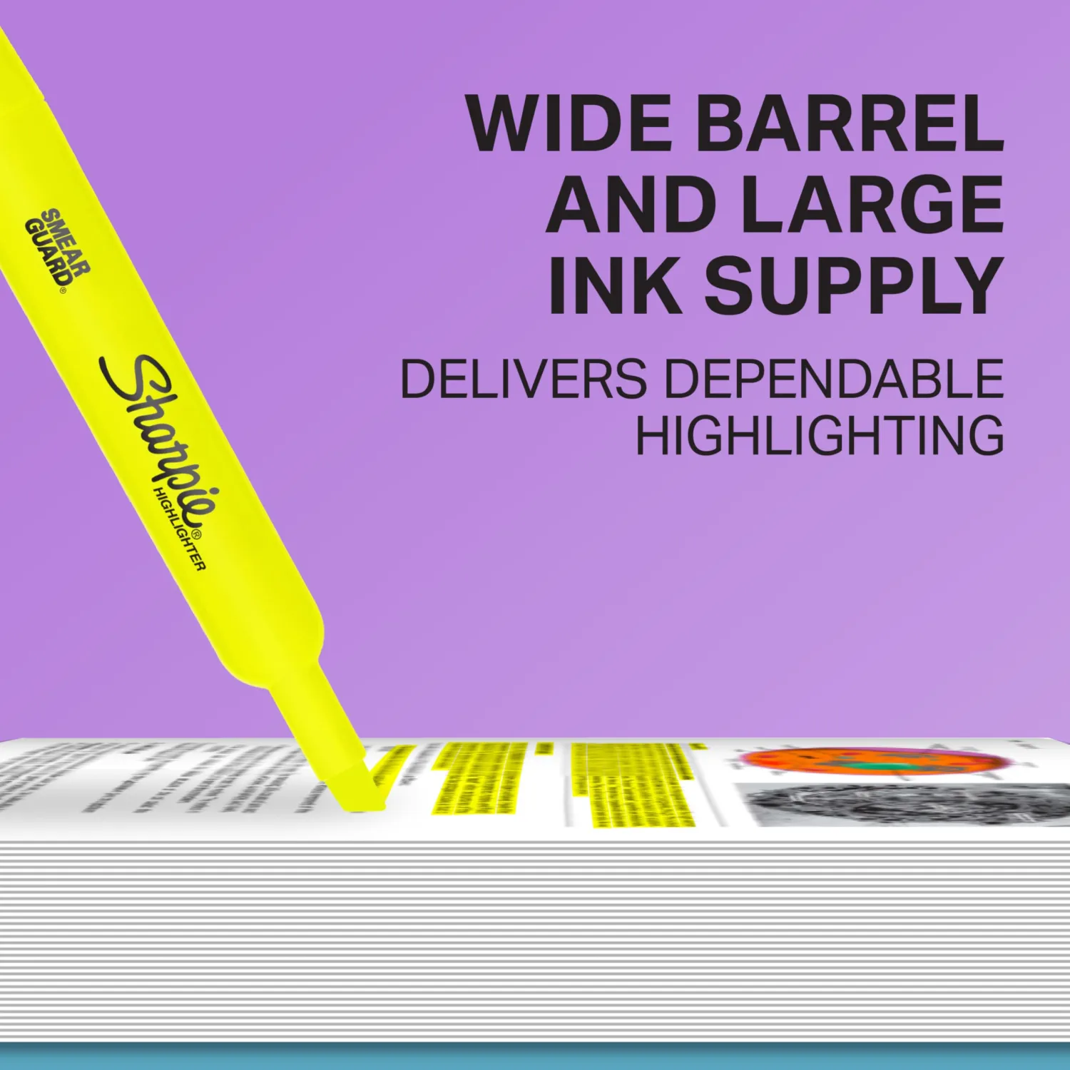 Sharpie 25162PP Accent Tank-Style Highlighter, Fluorescent Yellow, 2-Pack