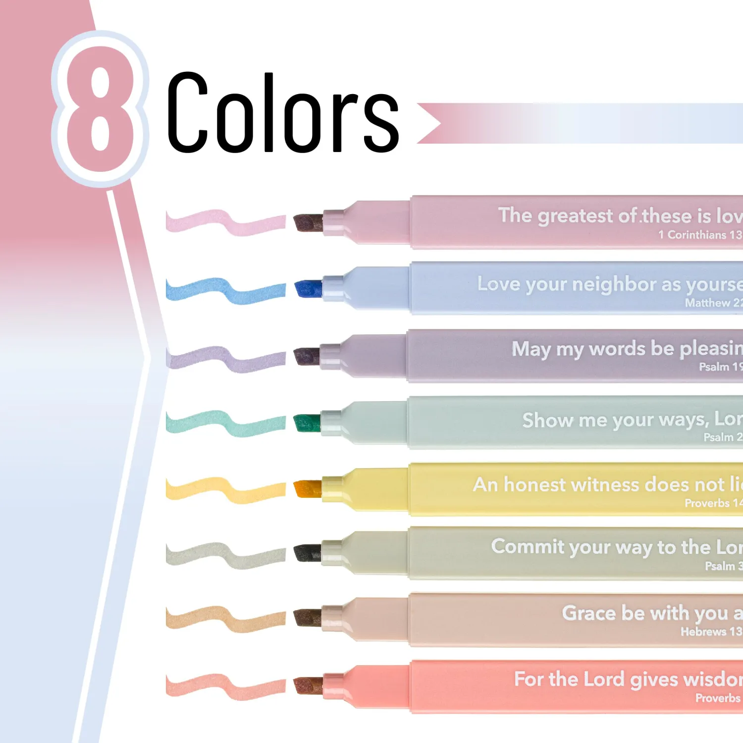 Mr. Pen- Bible Highlighters with Color-Coding System, 8 Pack | Soft Chisel Tip, Aesthetic Highlighters Assorted Colors