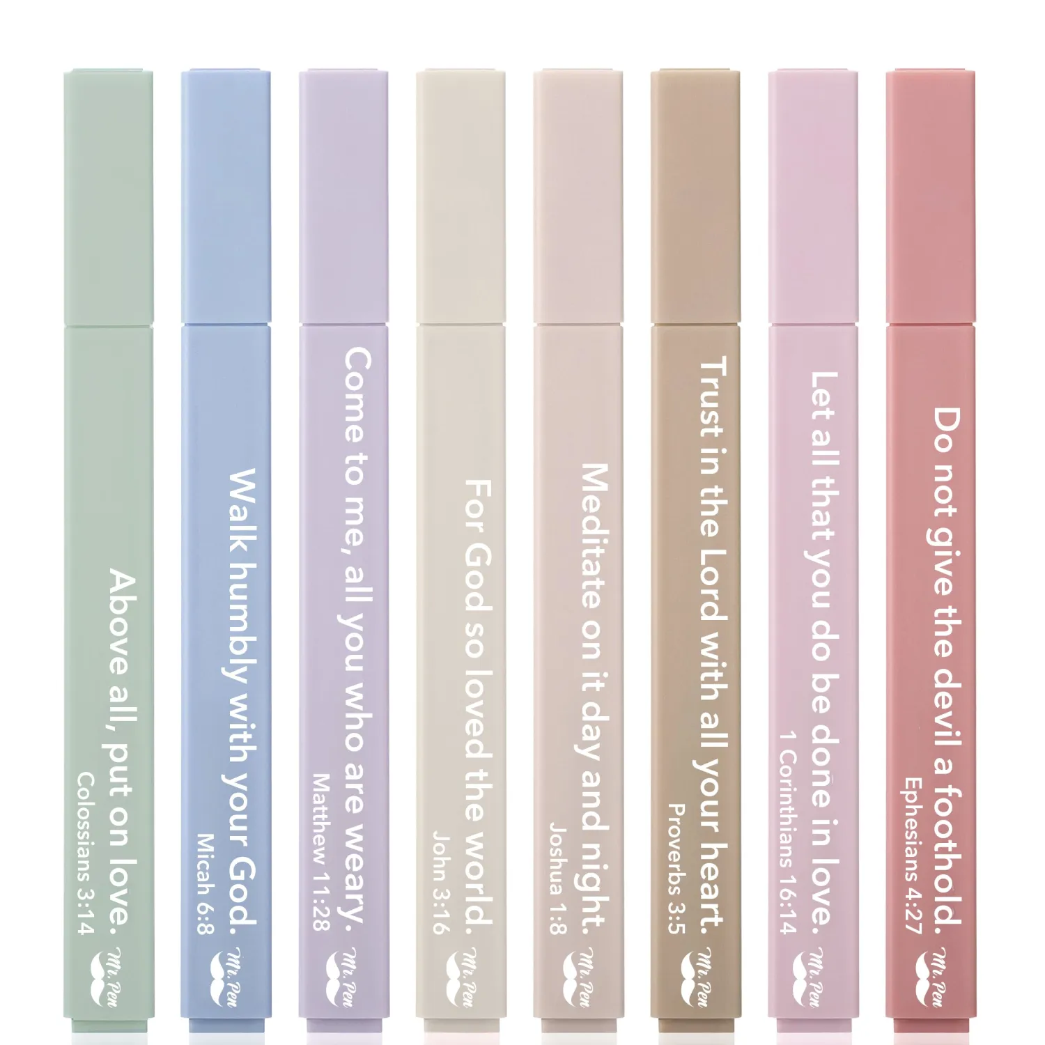 Mr. Pen- Bible Highlighters with Color-Coding System, 8 Pack | Soft Chisel Tip, Aesthetic Highlighters Assorted Colors