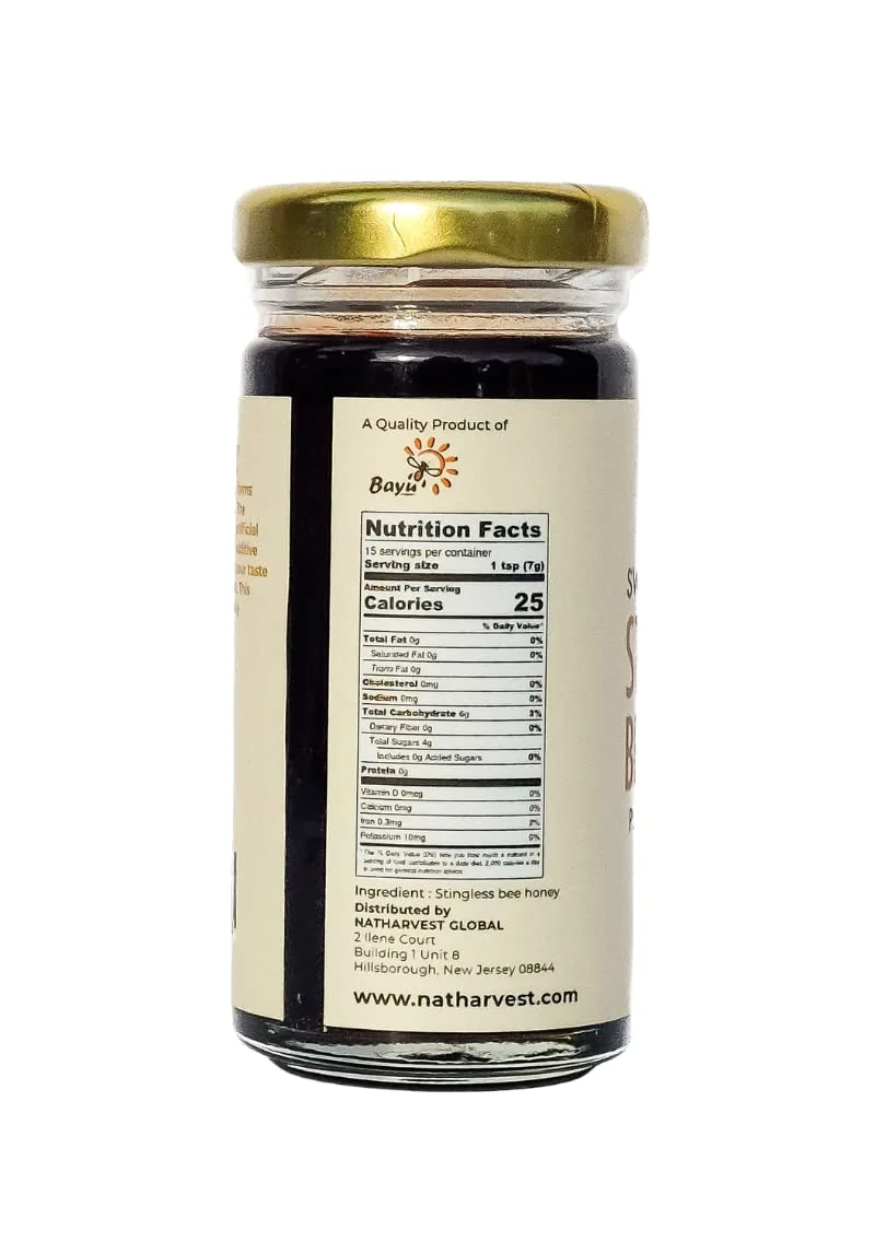 Stingless Bee Honey, Sweet and Sour Meliponini. Contains Low Glycemic Trehalulose, No Sucrose, 2.35 fl oz (70 ml)