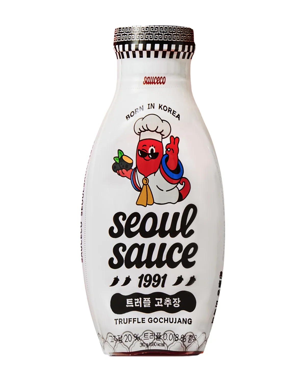 Seoul Sauce 1991 Truffle Gochujang Hot Sauce – Premium Korean Chili Sauce infused with White & Black Truffle – Gourmet Condiment for Fries, Burgers, and Charcuterie – Mild Heat (10.9 oz / 310g)