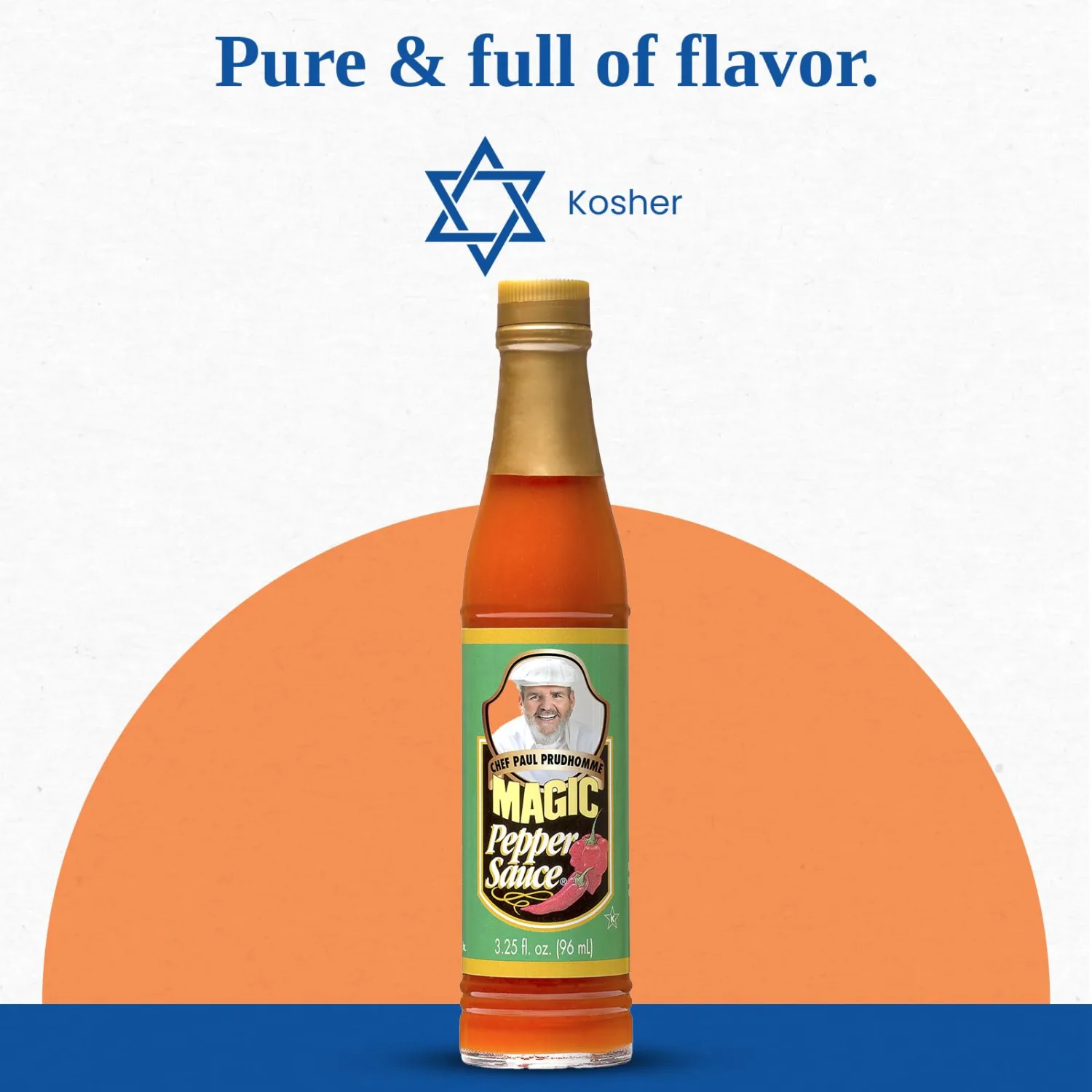 Chef Paul Magic Seasonings Blends Magic Pepper Sauce | Bold Flavor with Habanero Hot Sauce | Spicy Sauce for Cooking & Dipping | Red Hot Sauce for Everyday Meals | 3.25 fl oz (12 Pack)