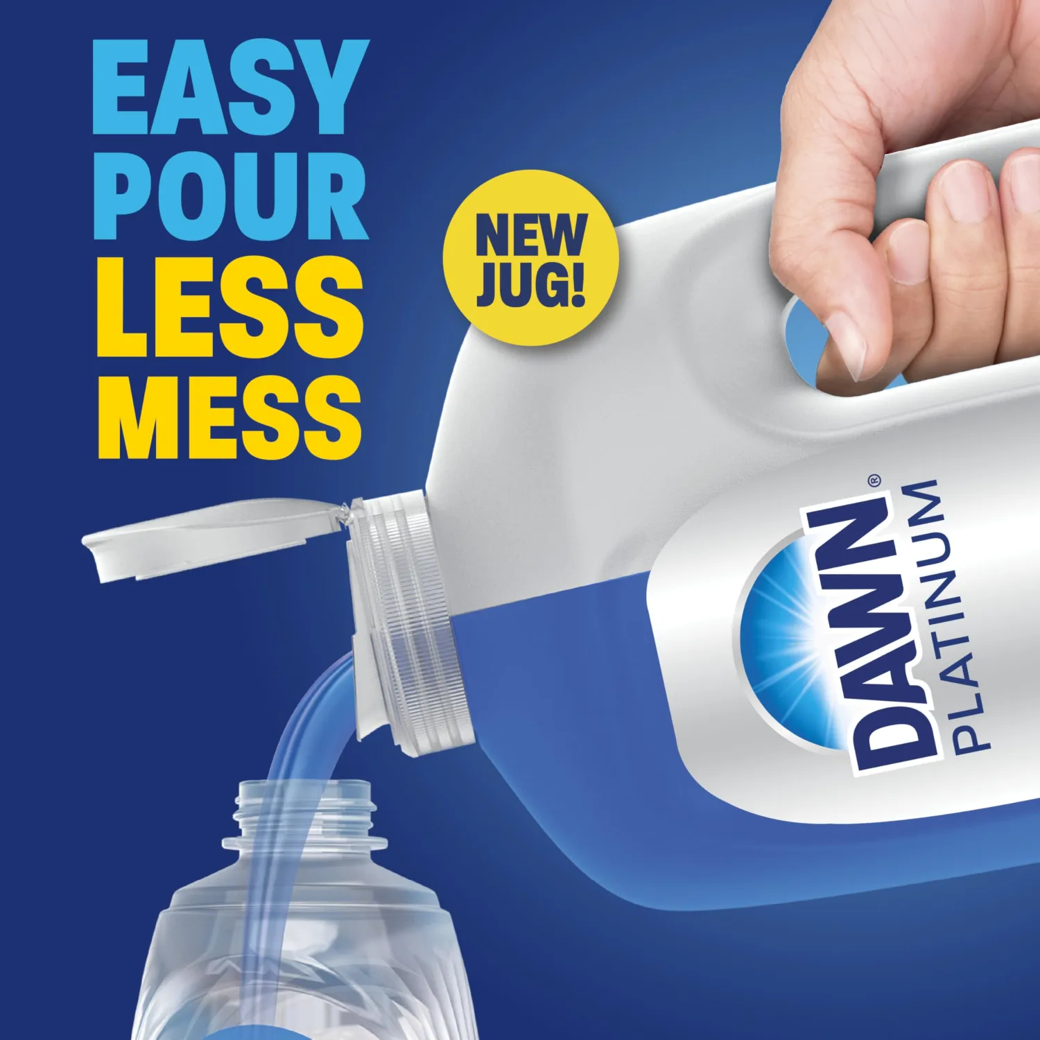 Dawn Platinum Refill Jug Dish Soap, Fresh Rain Scent Liquid Dishwashing Detergent Powerful Dawn Dish Soap for Tough Grease Removal Dishwashing Liquid Value Pack, 51.5 oz (Pack of 2)