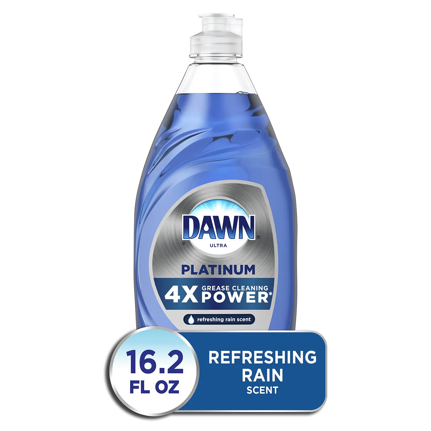 Dawn Platinum Dishwashing Liquid Dish Soap, Refreshing Rain, 16.2 Fl Oz