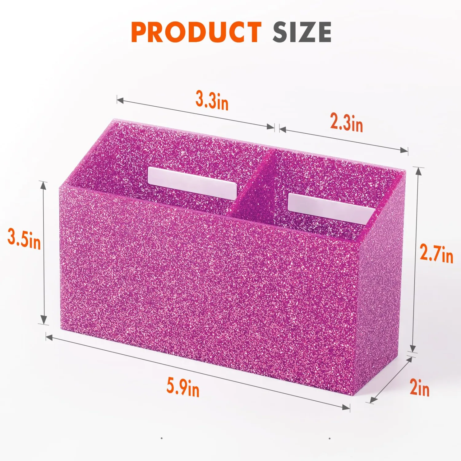 BEYGORM Magnetic Dry Erase Marker Holder for Whiteboard,Non-slip Acrylic Magnet Pen Holder for Fridge Refrigerator,Locker Organizer for Work,Locker Accessories,Pencil Cup for Desk(Bling Pink)
