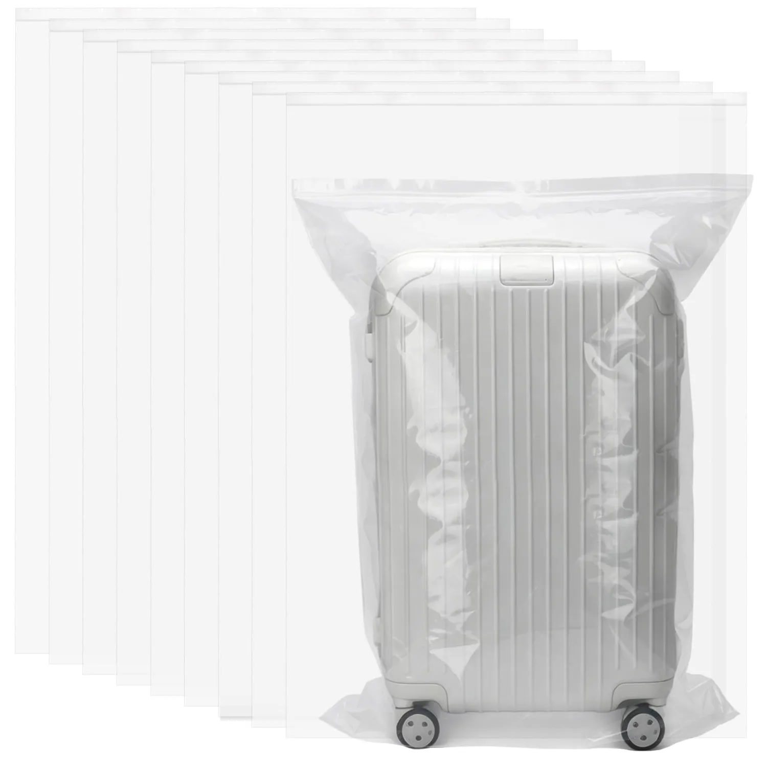 4.72 mil Super Thick 20 Gallon Storage Bags with Zipper - 24"x33" Extra Large Clear Plastic Storage Bags for Clothes, Moving, Travel, 10 Pack