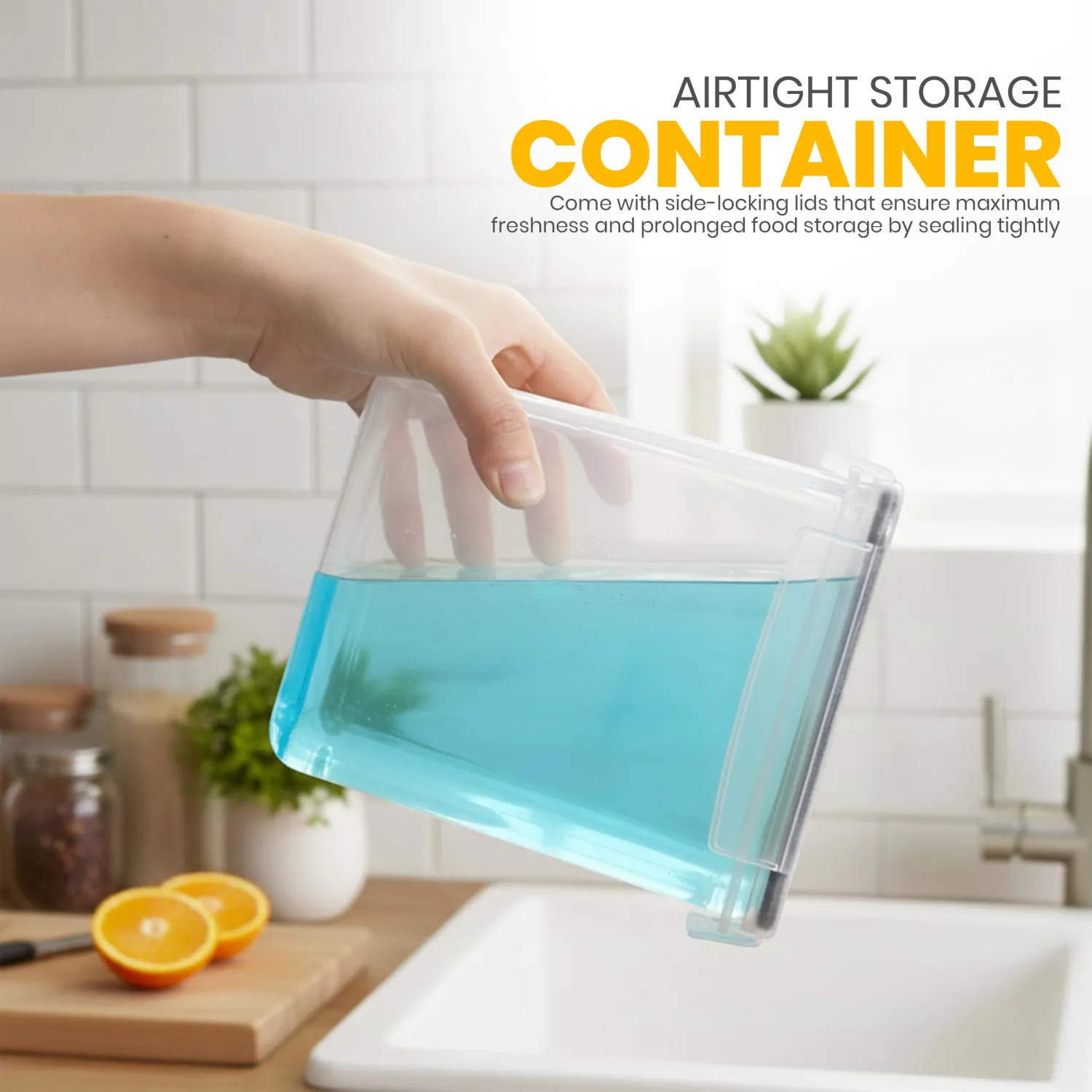 KICHLY Plastic Airtight Food Storage Containers Sets with Lids – 24 Pack BPA-Free Kitchen Pantry Organizers and Storage for Cereal, Flour, Sugar & Dry Food (Clear)