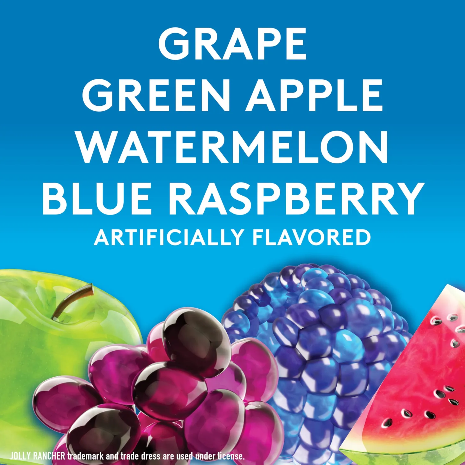 Jolly Rancher Freezer Pops Variety Pack, Fruit Flavored Ice Pops, Grape, Green Apple, Watermelon, Blue Raspberry, Freeze & Eat Popsicles, Frozen Snacks Dessert Bars, 40 Count