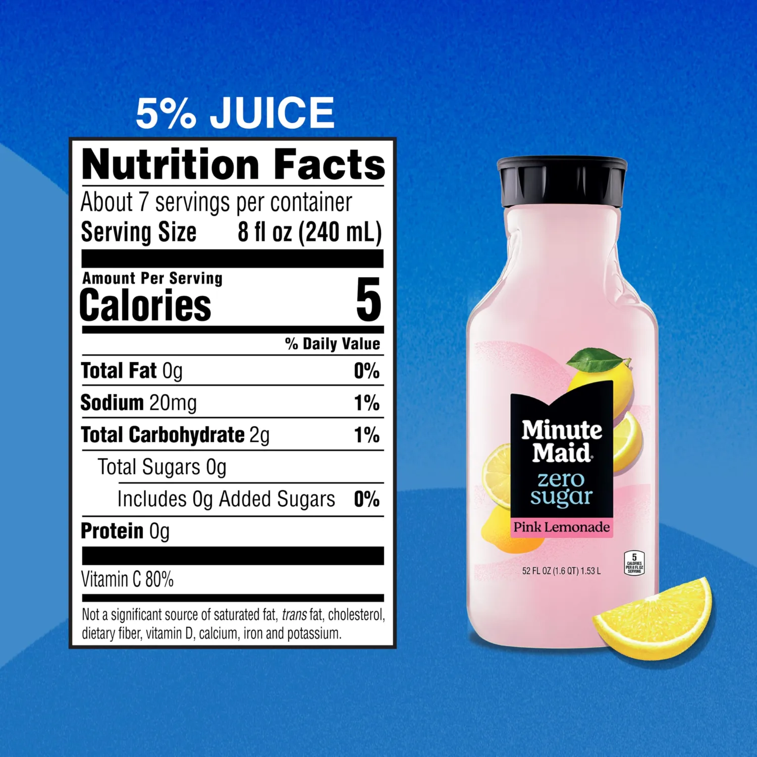 52oz Minute Maid Zero Sugar Pink Lemonade