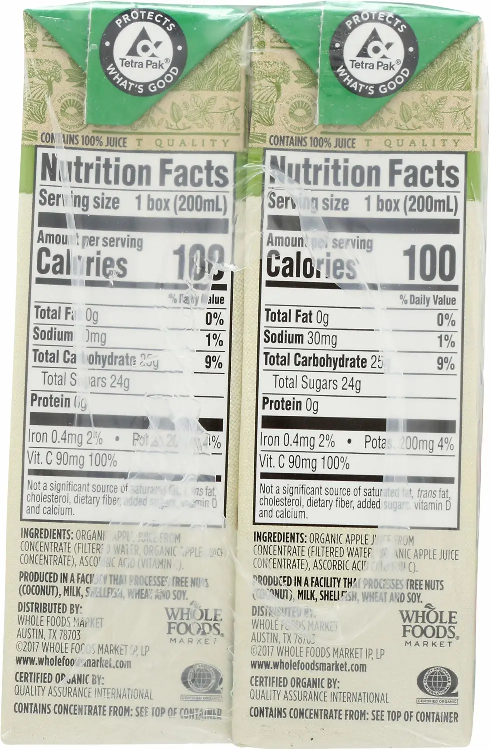 365 By Whole Foods Market, Featuring Wild Kratts, Organic 100% Juice From Concentrate, Apple (6.75 Fl Oz Boxes), Total 108 Fl Oz, (Pack of 16)
