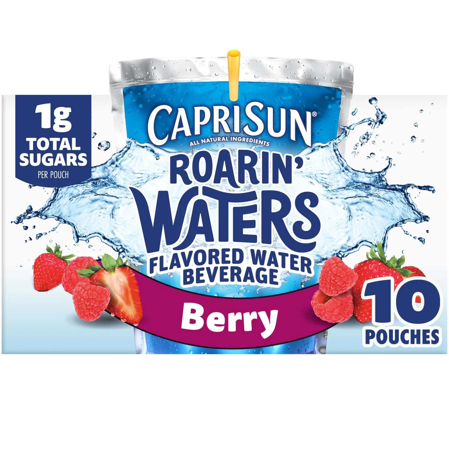 Capri Sun Roarin' Waters Berry Rapids Ready-to-Drink Juice, 6 Fl Oz (Pack of 10)