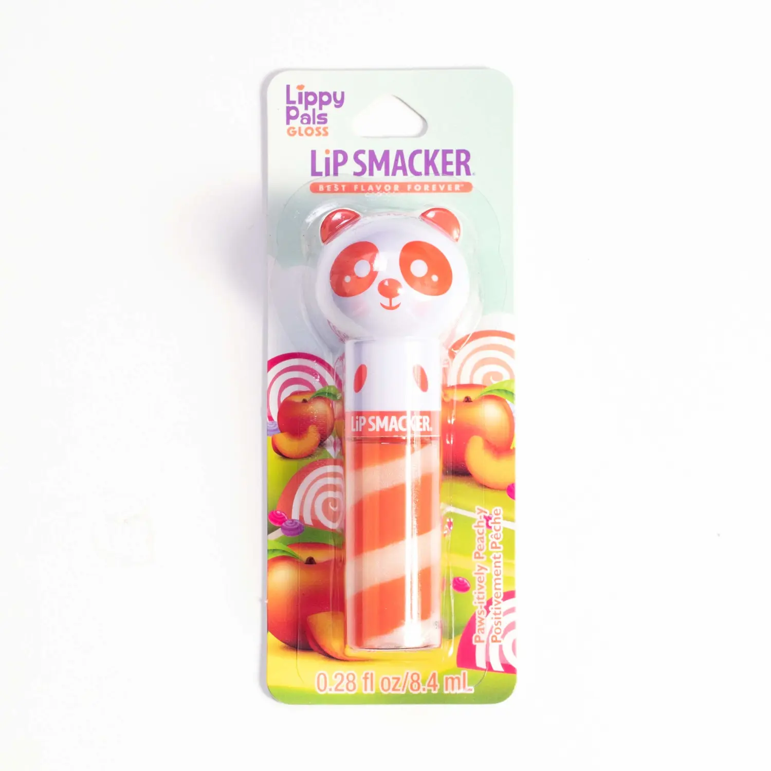 Lip Smacker Lippy Pals Swirls Panda, Flavored Moisturizing & Smoothing Soft Shine Lip Balm, Hydrating & Protecting Fun Tasty Glossy Finish, Cruelty-Free & Vegan - Paws-Itively Peachy