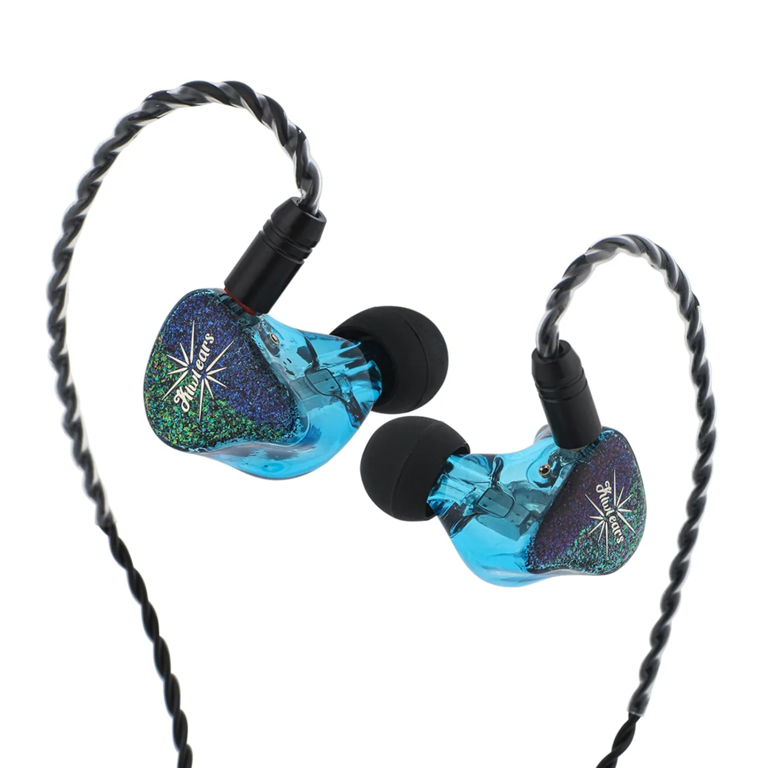 Kiwi Ears Forteza in Ear Monitor, 1BA + 2DD HiFi Wired Earbuds, Gaming& Studio IEM Headphone, Hybrid Driver Earphones with Detachable 2-Pin Cable for Musician Audiophile(Blue)