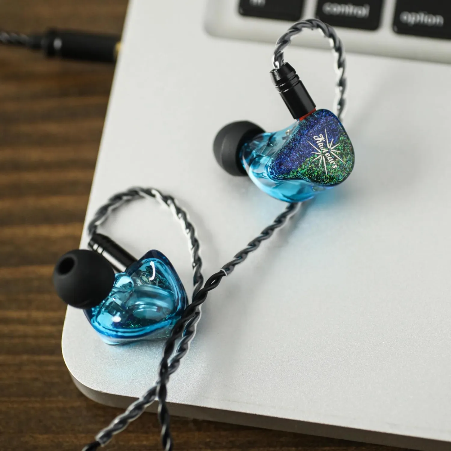 Kiwi Ears Forteza in Ear Monitor, 1BA + 2DD HiFi Wired Earbuds, Gaming& Studio IEM Headphone, Hybrid Driver Earphones with Detachable 2-Pin Cable for Musician Audiophile(Blue)