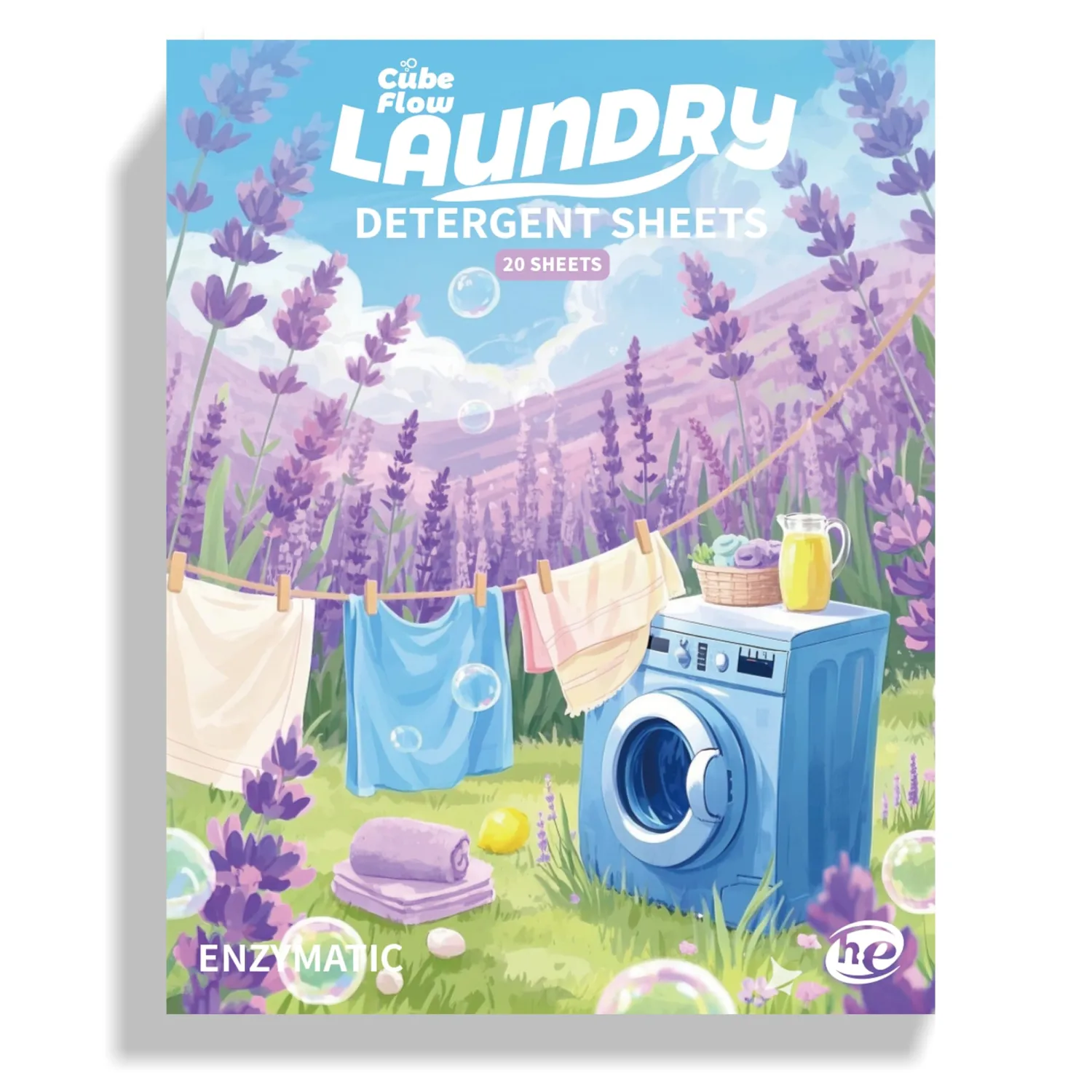 Laundry Detergent Sheets, Lavender Scent - 40 Loads |Effective & Eco-Conscious Cleaning| Pre-Measured, Liquidless for Deep Clean | Hypoallergenic, Washing Soda Travel Laundry Soap Strips