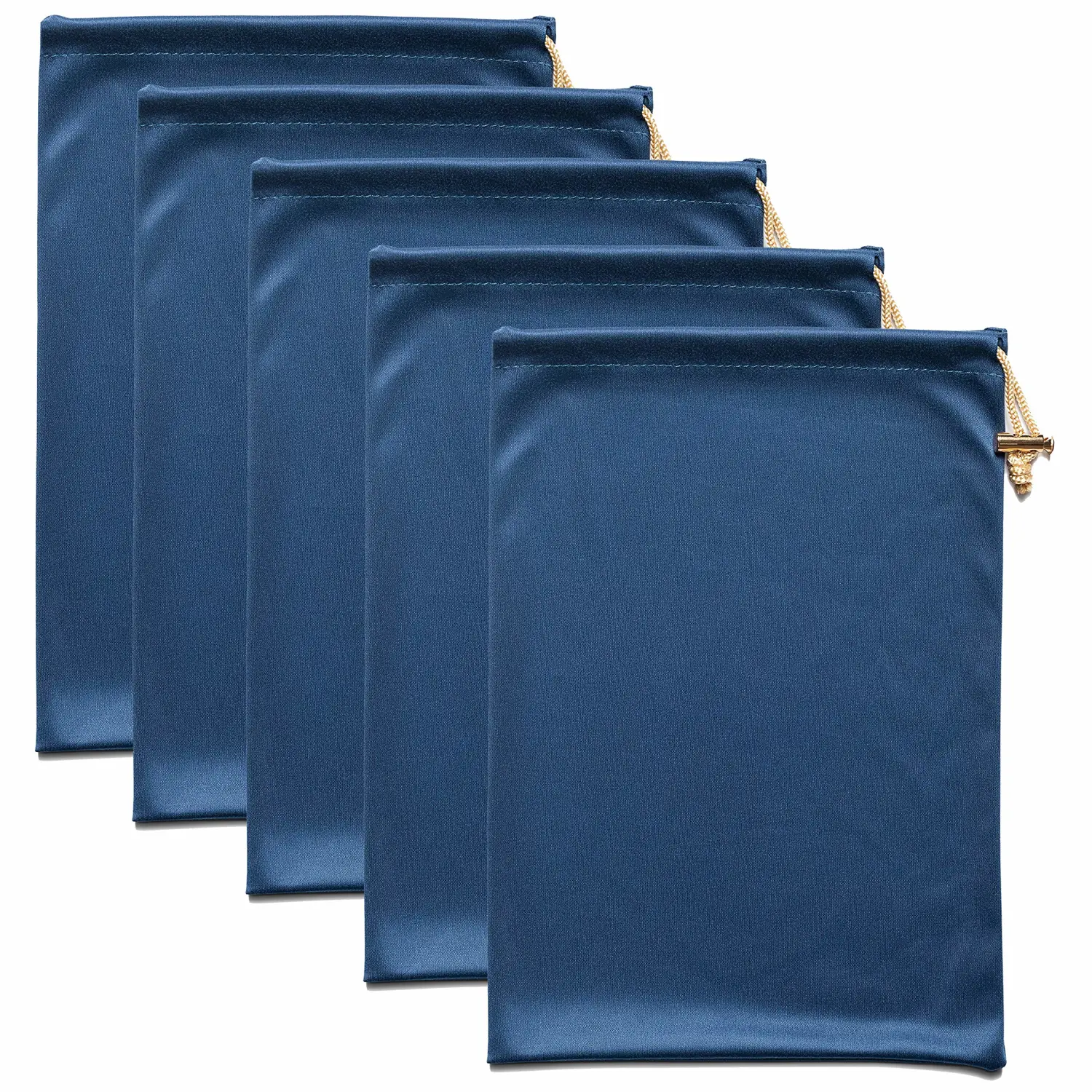 Valante Set of 5 Microfiber Drawstring Storage Bags for Intimate Products (Large Size Set)