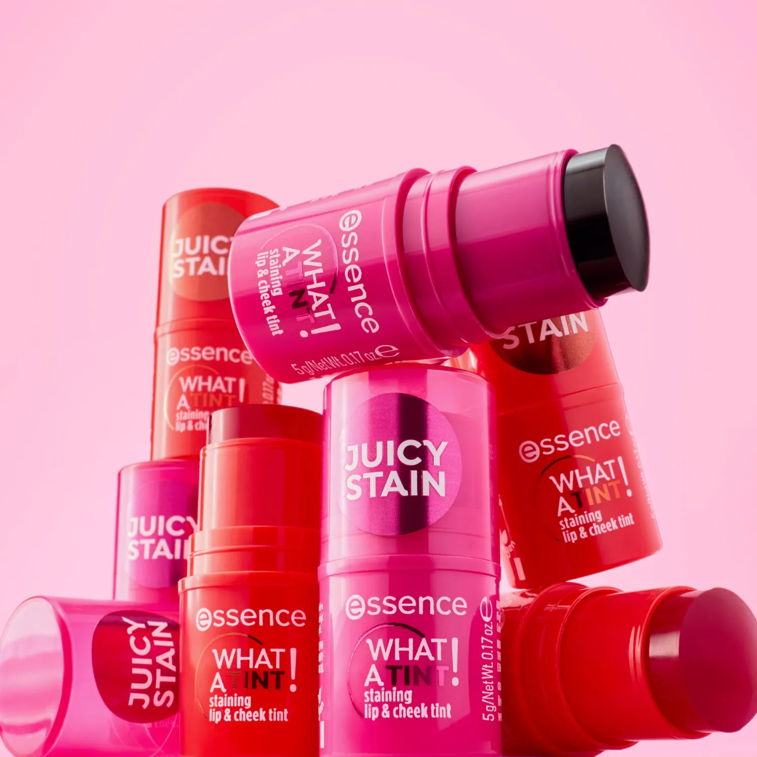 essence | What a Tint! Staining Lip & Cheek Tint | Long-Lasting Balm Blush & Lip Stain | Lightweight, Easy to Blend Jelly Balm | Vegan & Cruelty Free (20 Grapefruit Bliss)