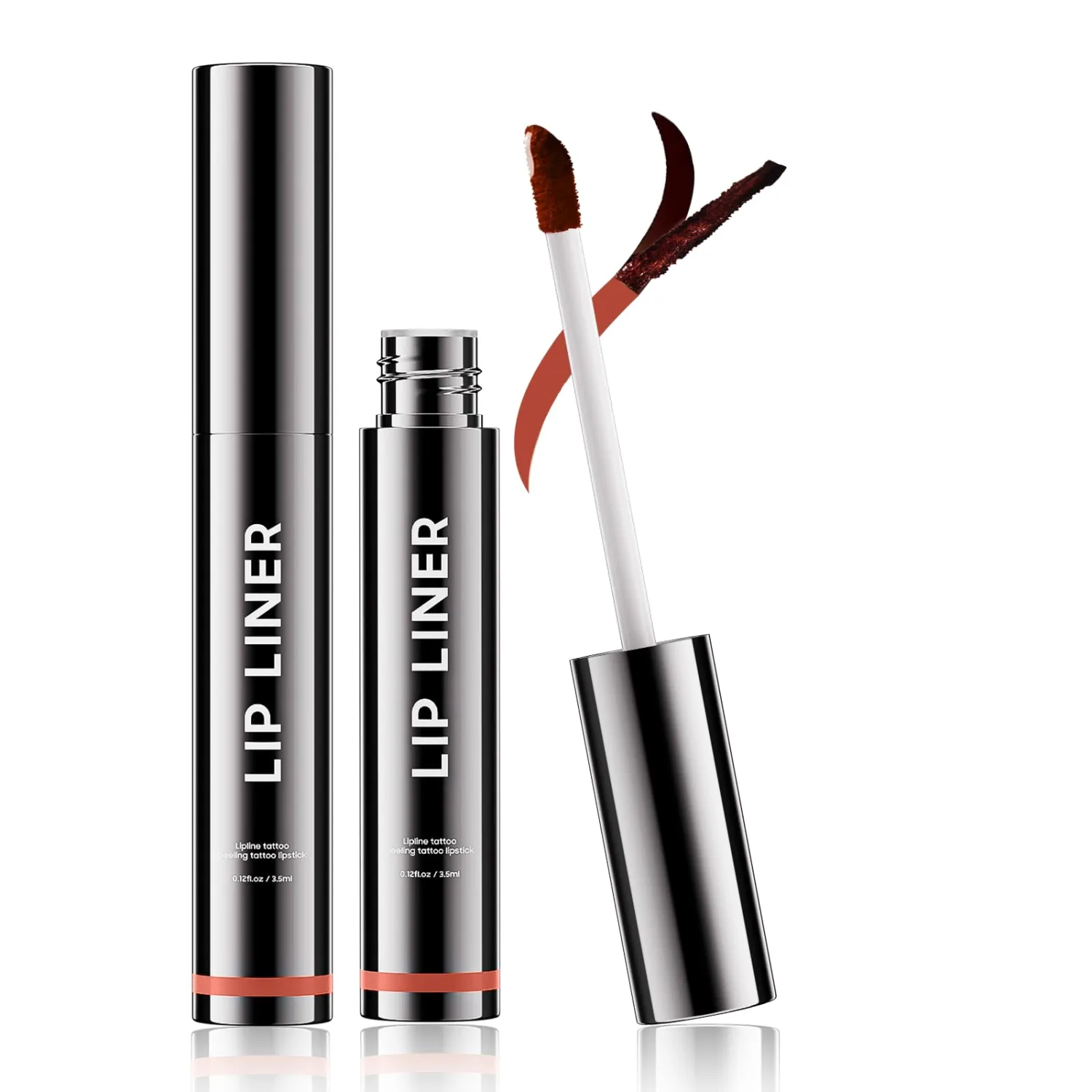 Peel Off Lip Liner Stain, Long Wear Tattoo Lip Stain Peel Off Lip Liner, Matte Finish, Waterproof & Transfer-proof, Highly Pigmented Color, for A Beauty Lip Look (Rose)