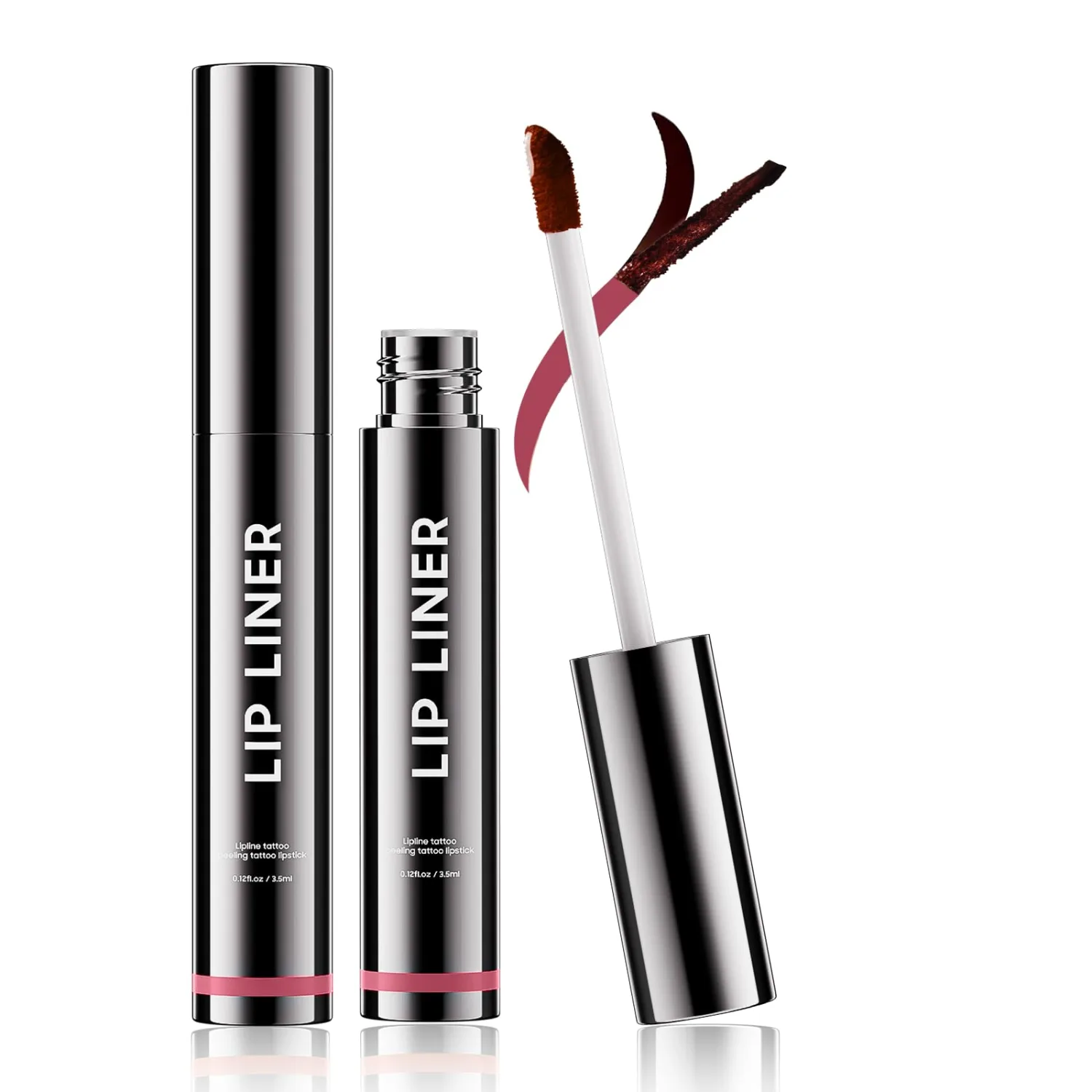 Peel Off Lip Liner Stain, Long Wear Tattoo Lip Stain Peel Off Lip Liner, Matte Finish, Waterproof & Transfer-proof, Highly Pigmented Color, for A Beauty Lip Look (Mauve)