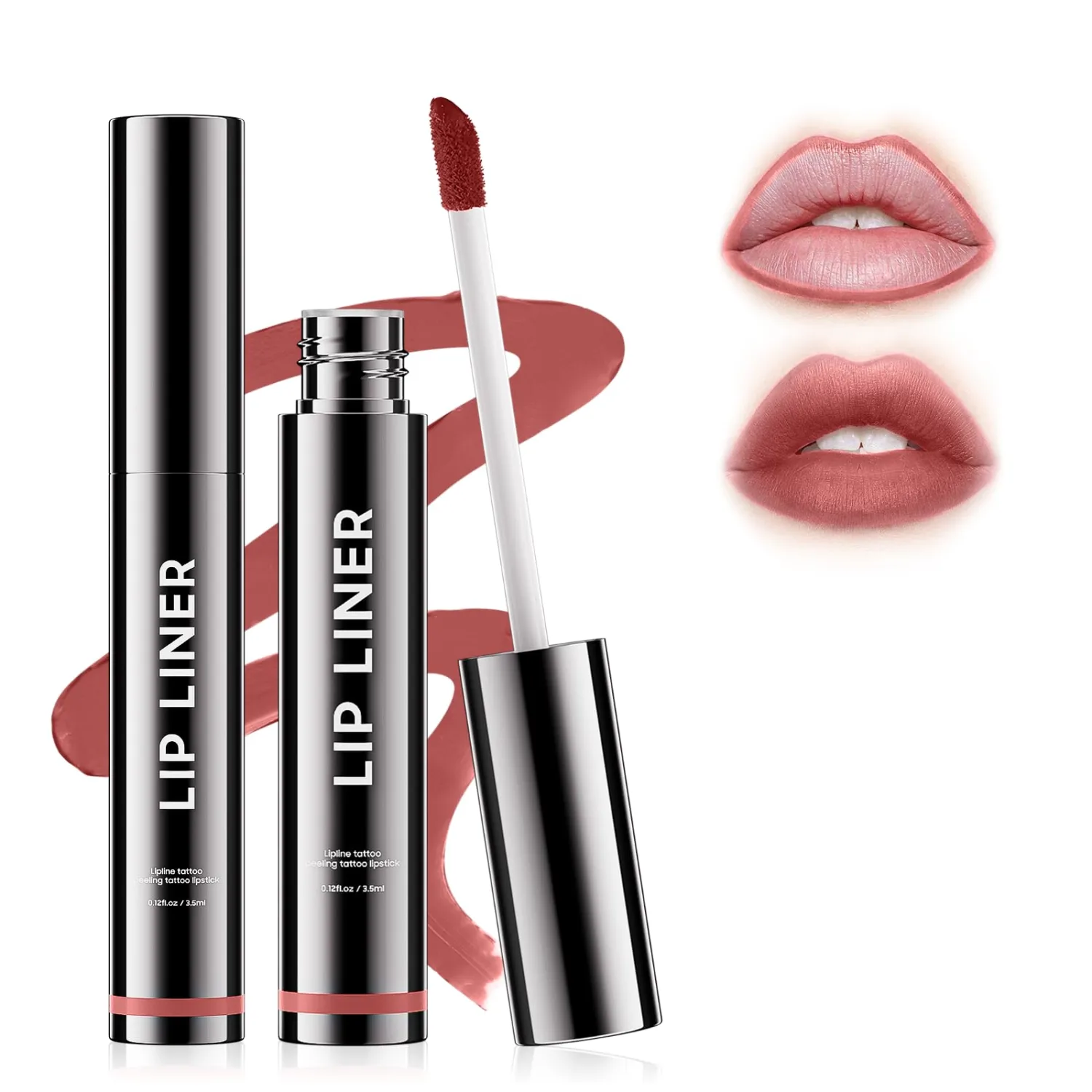 Lip Stain - Peel Off Lip Stain Waterproof, Tattoo Peel Off Lip Liner for Comfortable Vivid Lip Color, Create Beauty & Charming Lip Makeup with All-Day | Vegan and Cruelty Free (#04 Rose Pink)