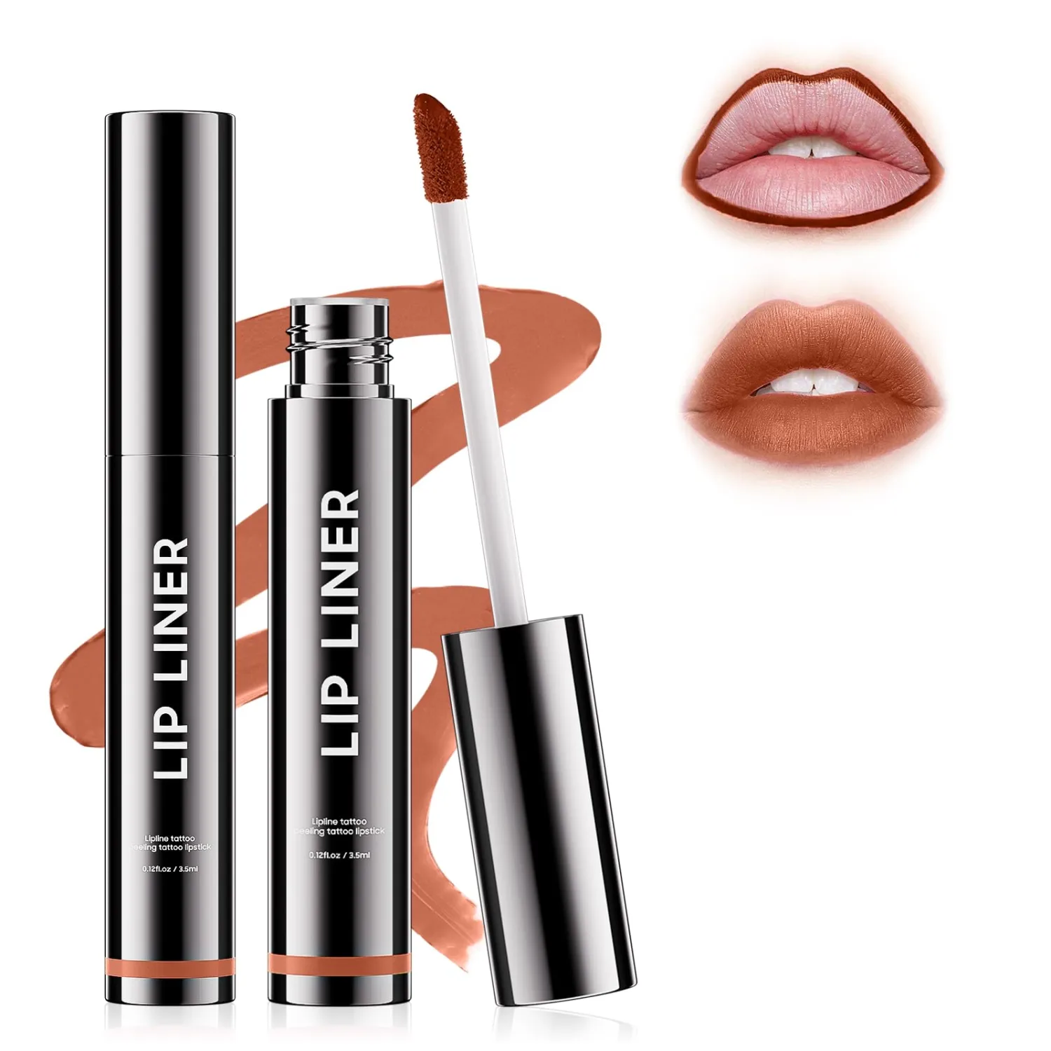 Lip Stain - Peel Off Lip Stain Waterproof, Tattoo Peel Off Lip Liner for Comfortable Vivid Lip Color, Create Beauty & Charming Lip Makeup with All-Day | Vegan and Cruelty Free (#01 Nude)