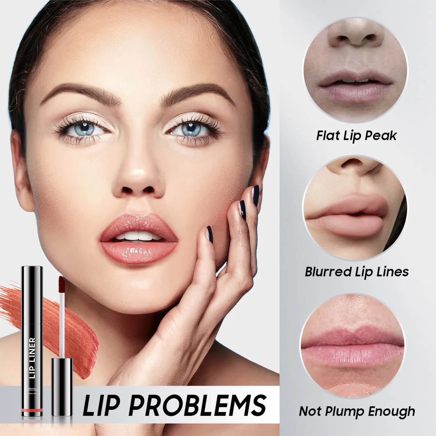 Lip Stain - Peel Off Lip Stain Waterproof, Tattoo Peel Off Lip Liner for Comfortable Vivid Lip Color, Create Beauty & Charming Lip Makeup with All-Day | Vegan and Cruelty Free (#02 Cocoa)