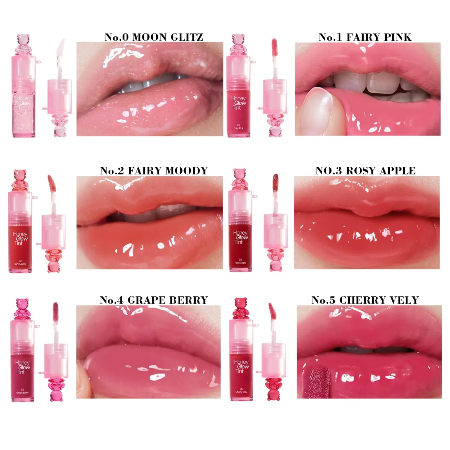 PASSIONCAT Honey Glow Tint, 5-in-1 Lip Gloss Treatment — Non-Sticky, Plumping Shine, Sheer Color — Hydrating Lip Balm, Gloss & Mask in One — with Hyaluronic Acid & Botanicals (03# ROSY APPLE)