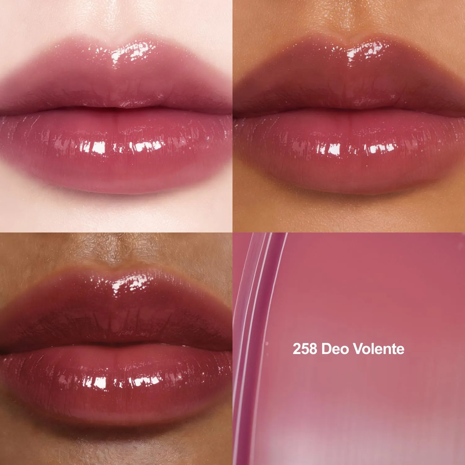 DINTO Blur-Glowy Mini Lip Tint (258 Deo Volente) – Dewy Finish Glowy Korean Lip Tint, Long Lasting All Day Stain, Muted Deep Berry Red, Vegan & Cruelty-Free, 0.04 fl oz
