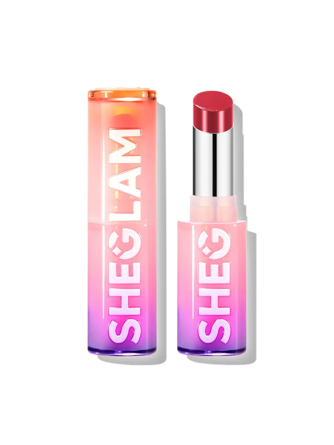 SHEGLAM Mirror Kiss High-Shine Lipstick Silky Jelly Texture Hydrated&Smooth Lip Gloss-It Takes Guts